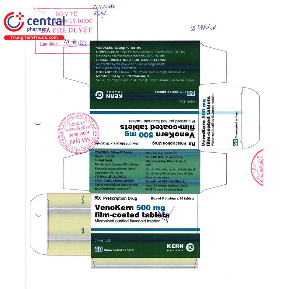 thuoc venokern 500mg film coated tablets 16 K4487