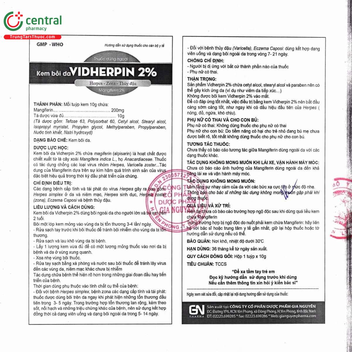 thuoc vidherpin 2 3 Q6183 thuoc vidherpin 2 3 Q6183