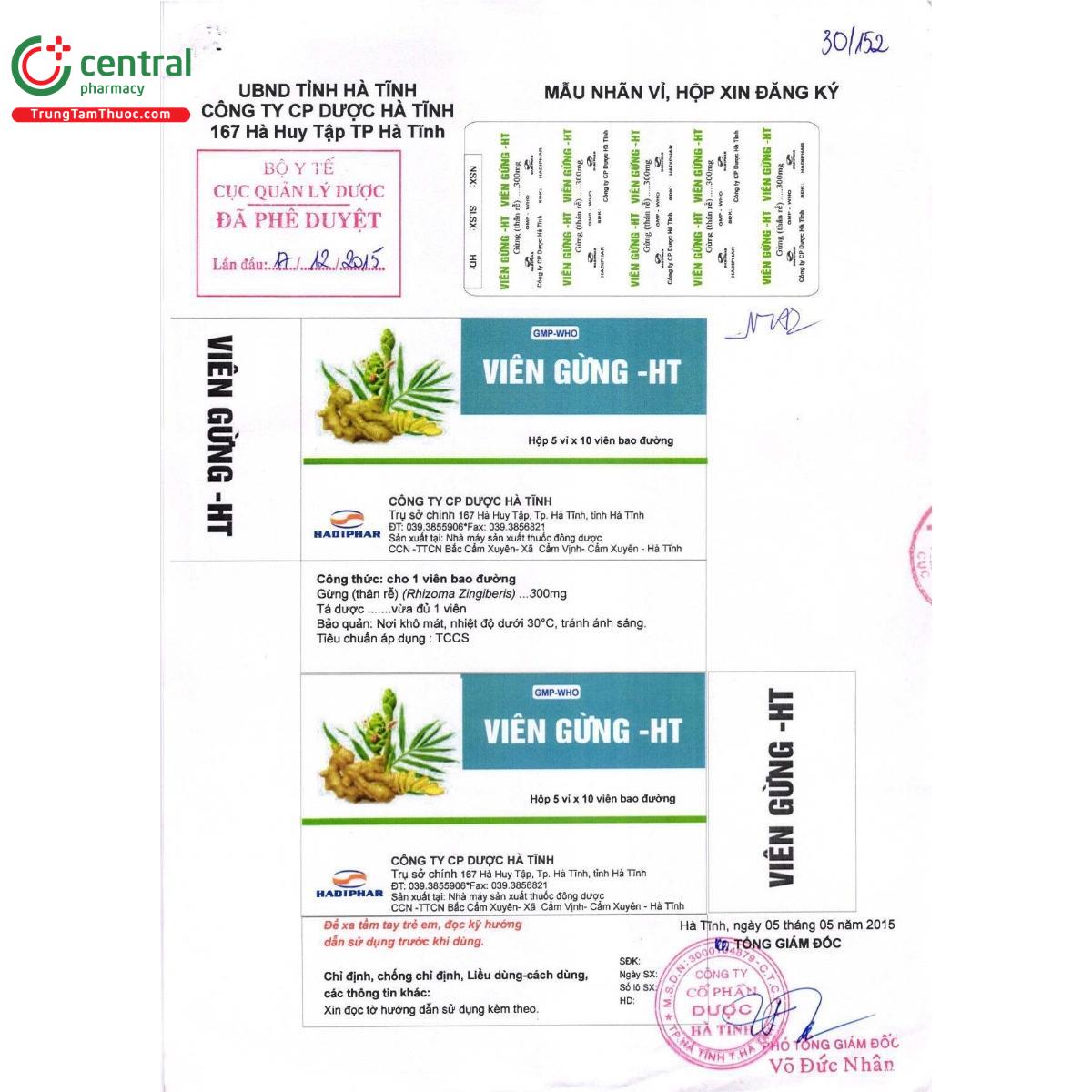 thuoc vien gung ht 5 G2858 thuoc vien gung ht 5 G2858