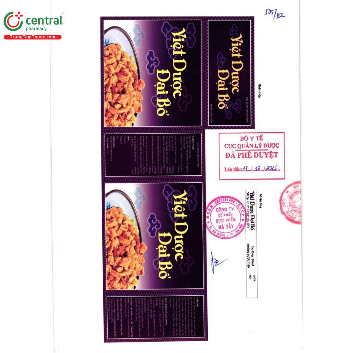 thuoc viet duoc dai bo 2 V8357 thuoc viet duoc dai bo 2 V8357