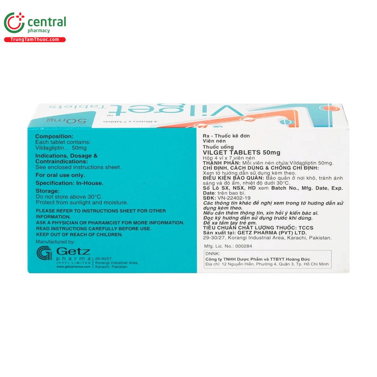 thuoc vilget tablets 50mg 3 T7537