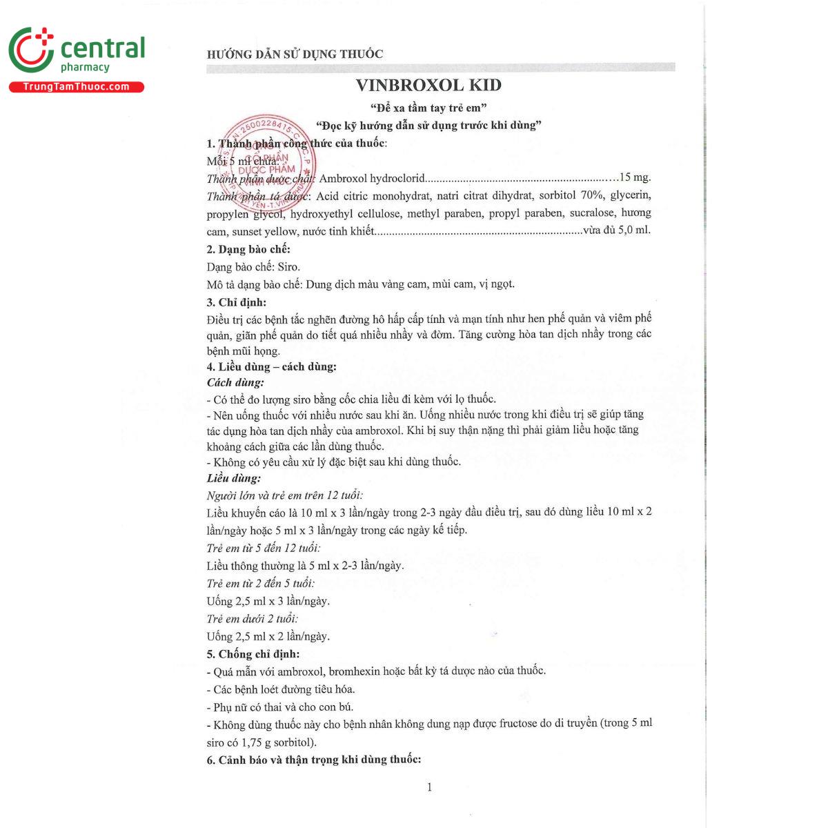 thuoc vinbroxol kid 6 C0326