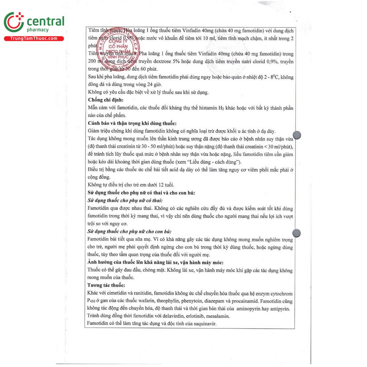 thuoc vinfadin 40mg 5ml 5 I3141 thuoc vinfadin 40mg 5ml 5 I3141