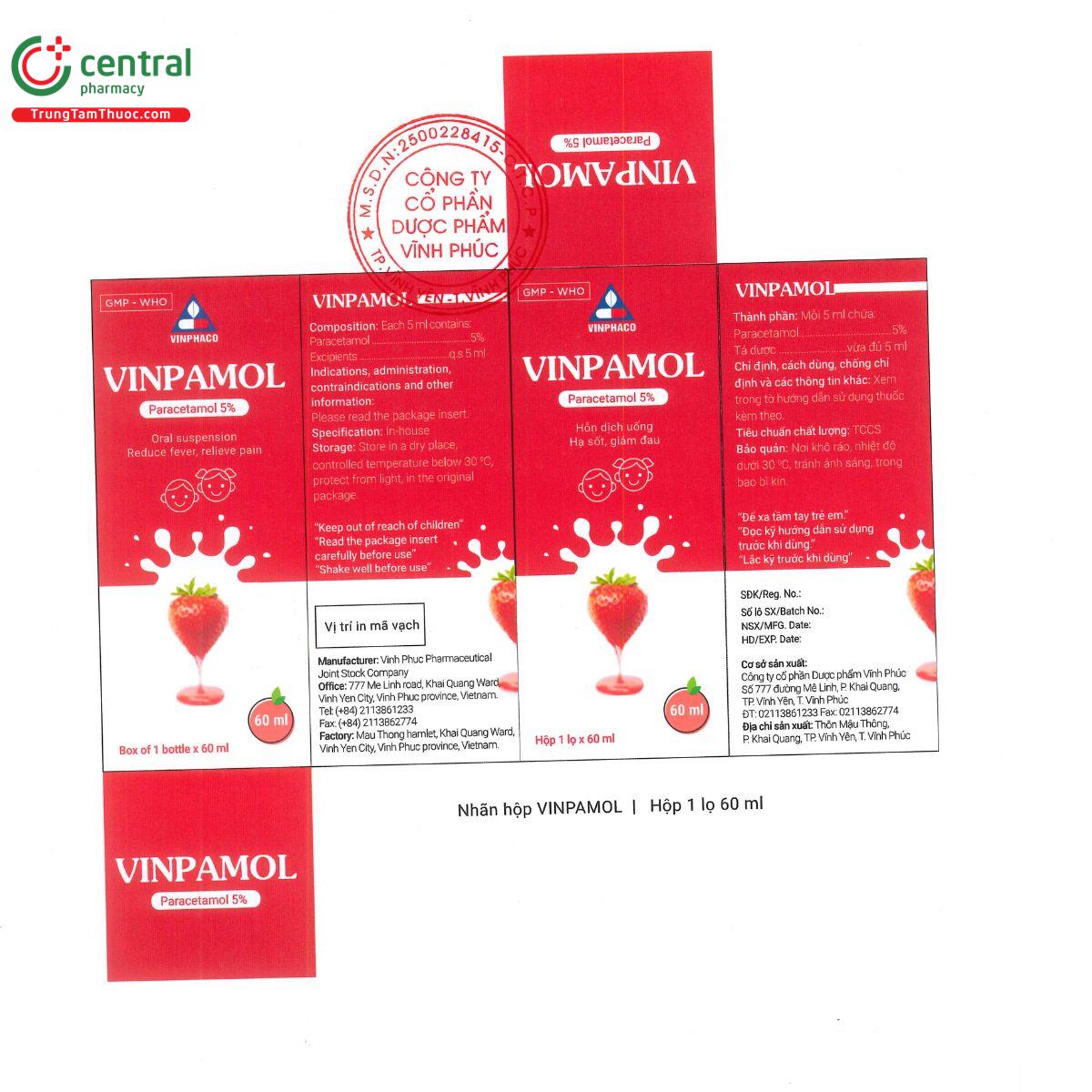 thuoc vinpamol 250mg 5ml 10 S7042