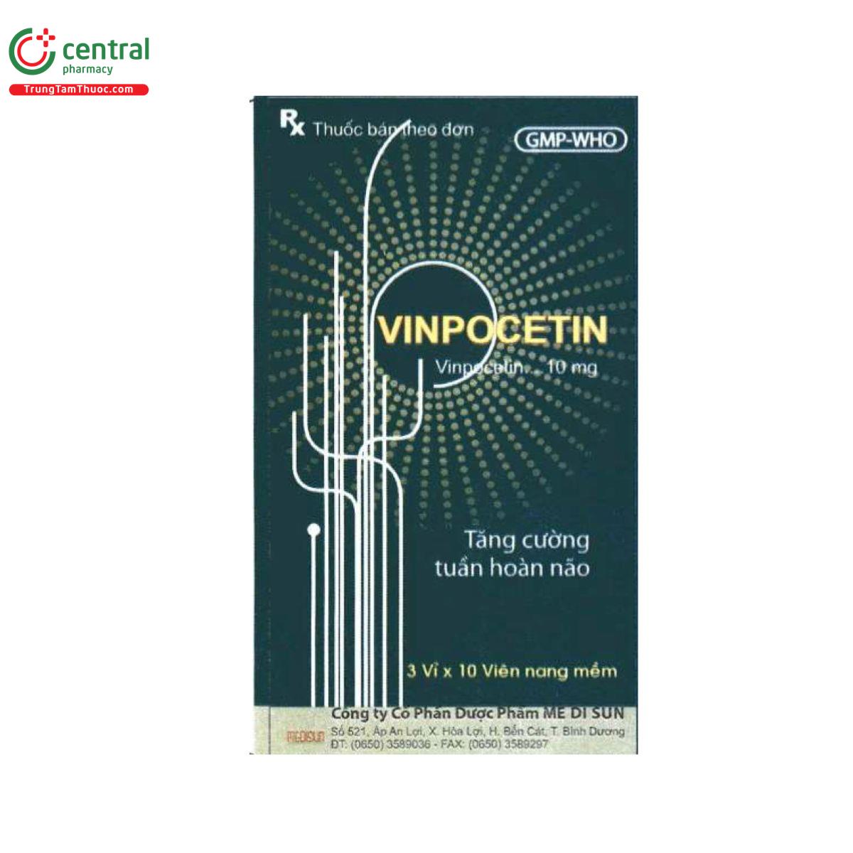 thuoc vinpocetin 10mg medisun C0045