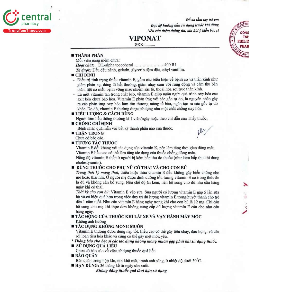 thuoc viponat 400iu 5 D1203 thuoc viponat 400iu 5 D1203