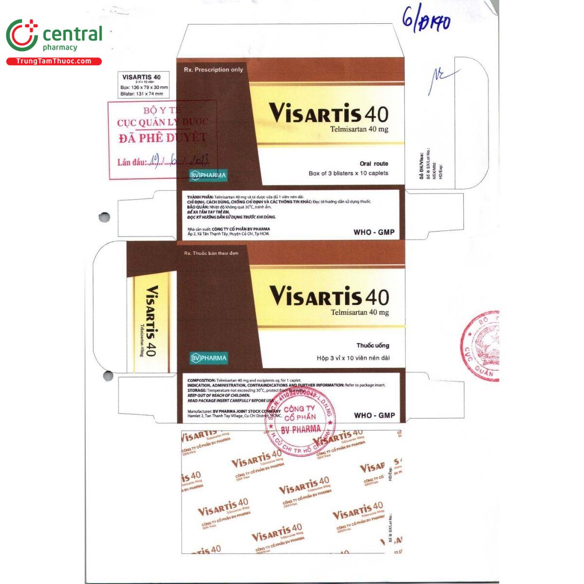 thuoc visartis 40 2 N5634 thuoc visartis 40 2 N5634