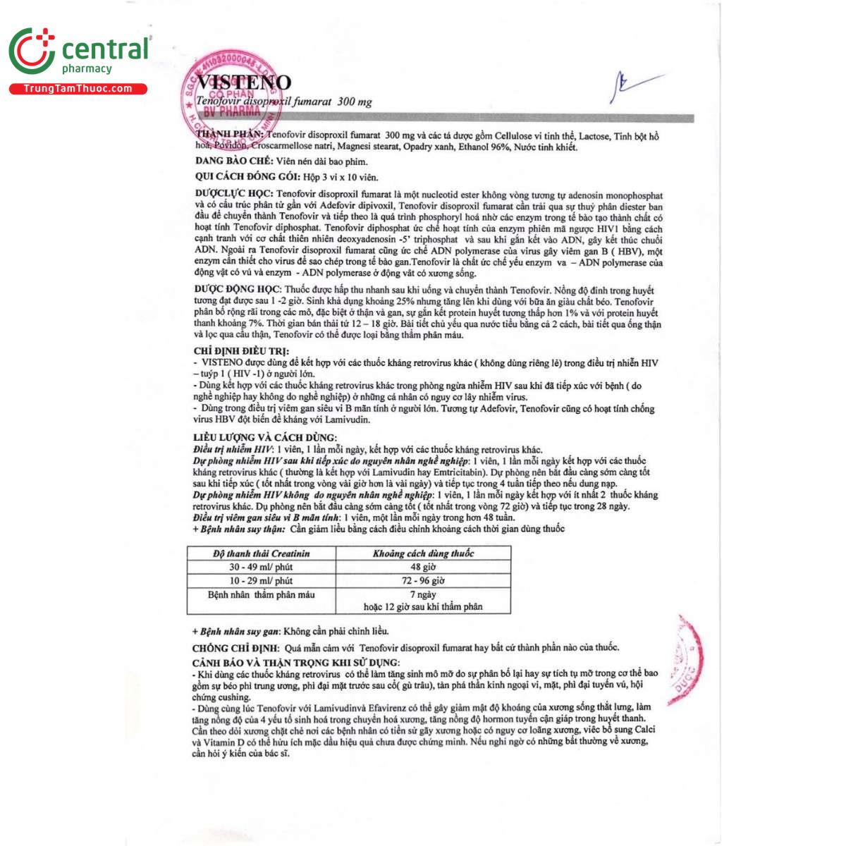 thuoc visteno 300mg 3 G2627 thuoc visteno 300mg 3 G2627