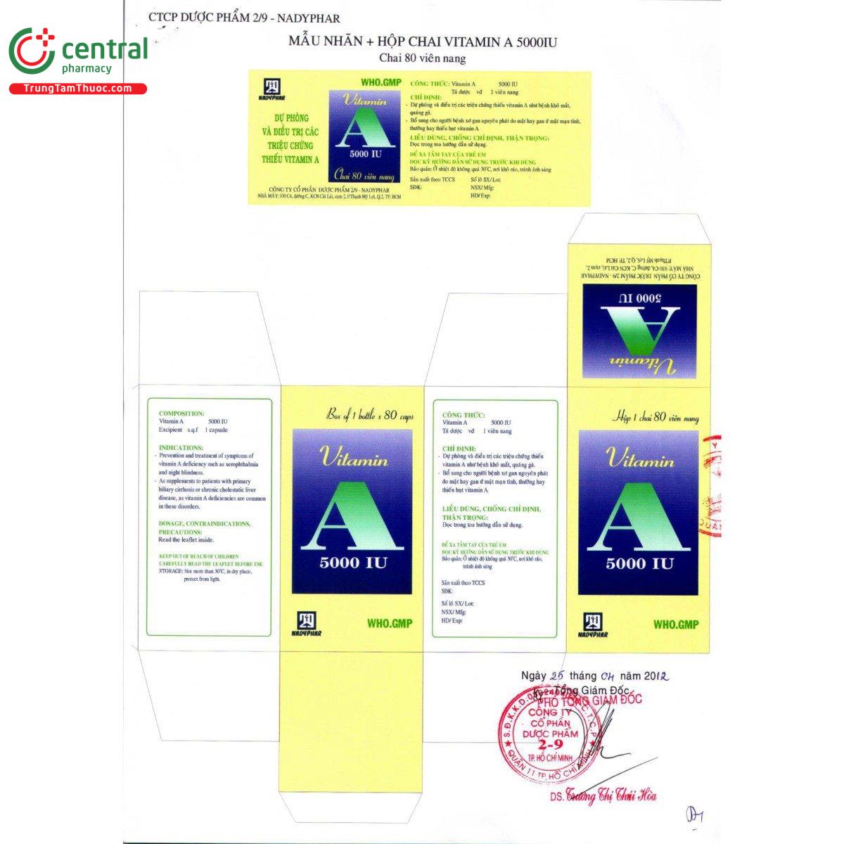 thuoc vitamin a 5000iu nadyphar 4 D1318 thuoc vitamin a 5000iu nadyphar 4 D1318