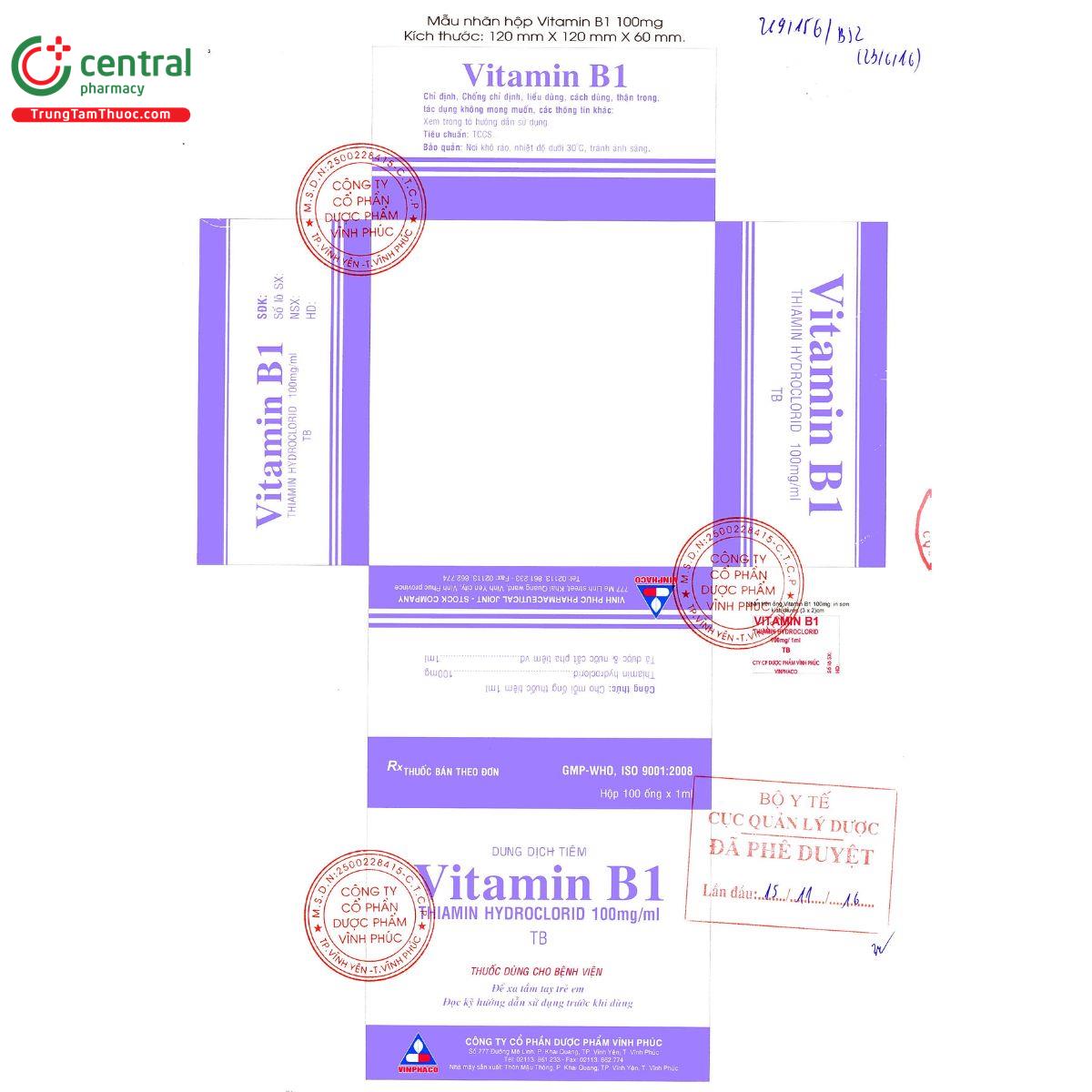 thuoc vitamin b1 100mg ml vinphaco 3 L4805 thuoc vitamin b1 100mg ml vinphaco 3 L4805