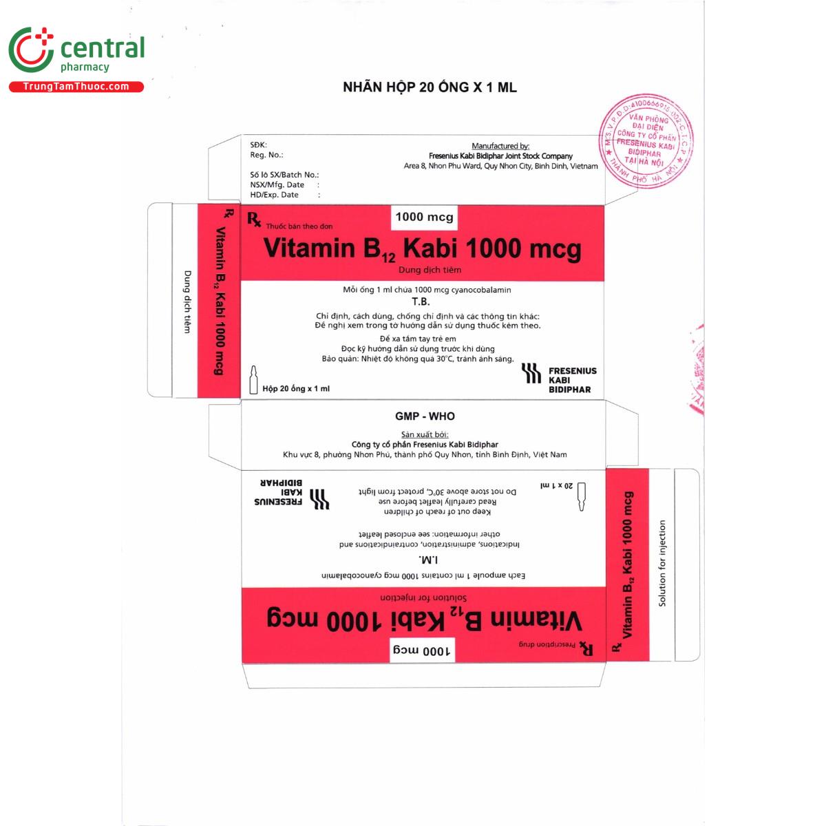 thuoc vitamin b12 kabi 1000mcg 6 M5706