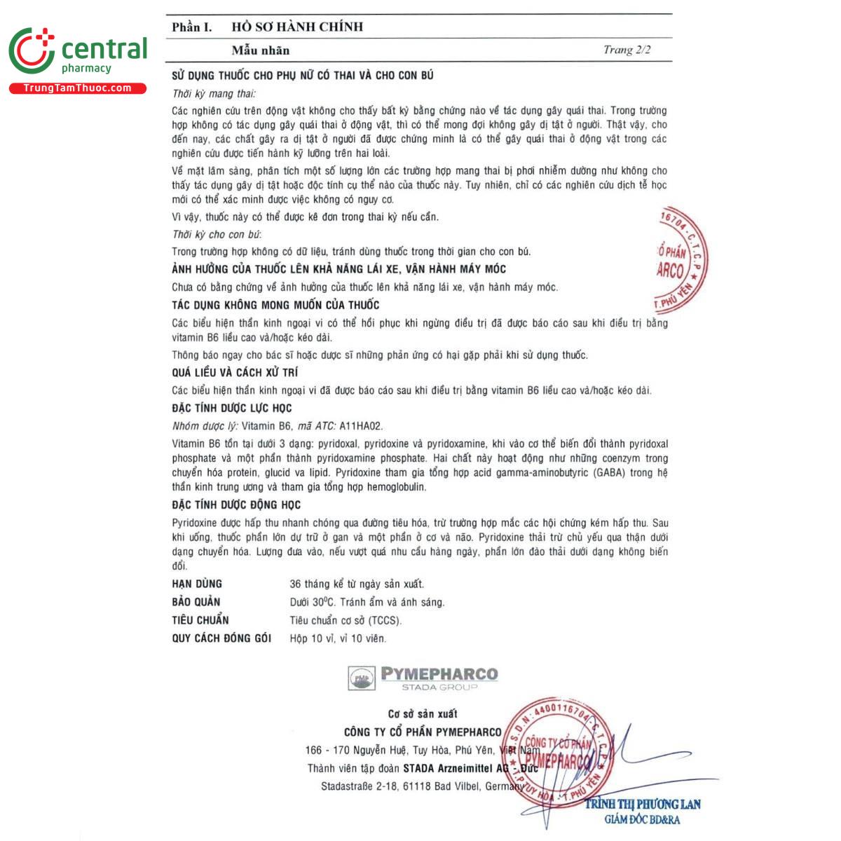 thuoc vitamin b6 pmp 250mg 5 P6665 thuoc vitamin b6 pmp 250mg 5 P6665
