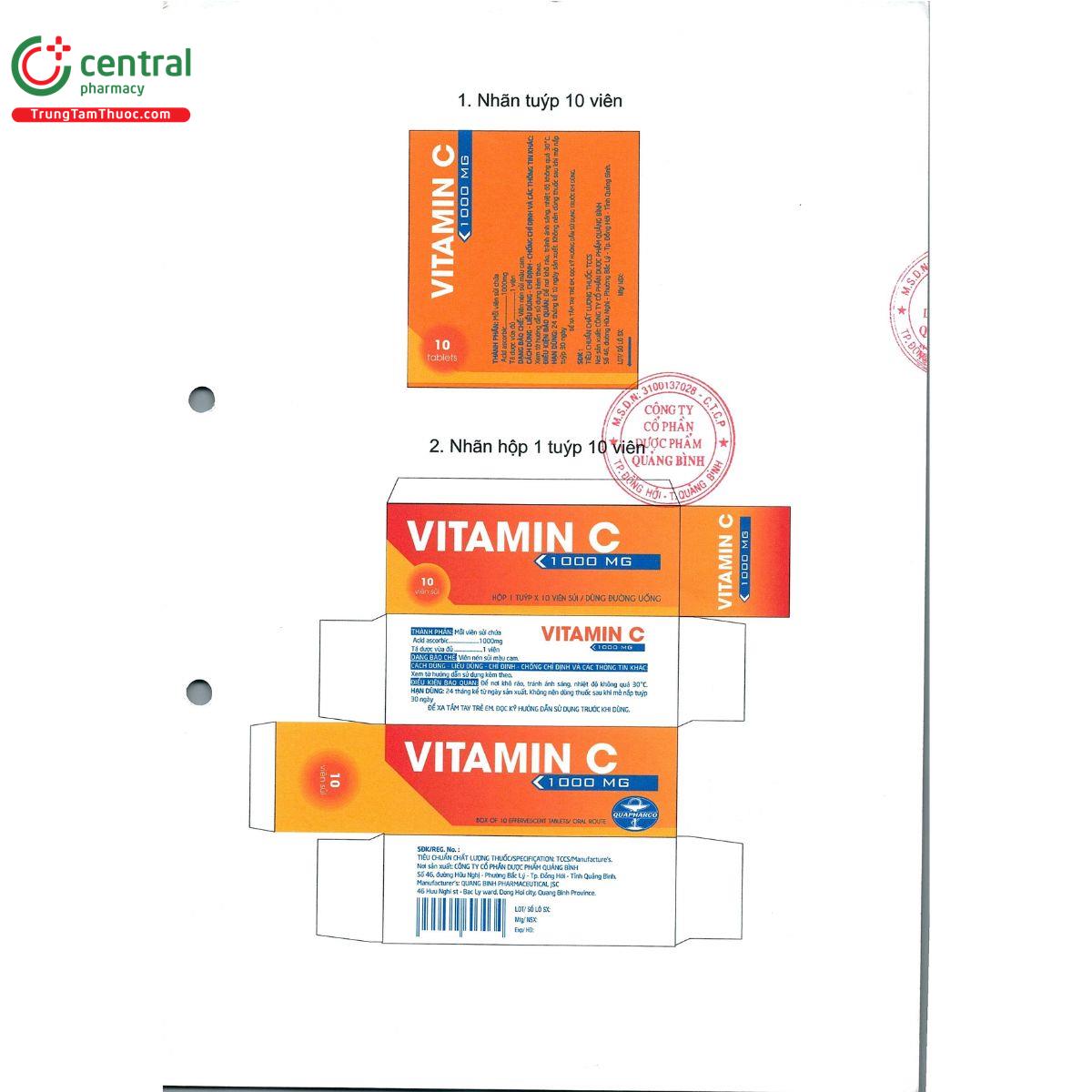 thuoc vitamin c 1000mg quapharco 3 S7666