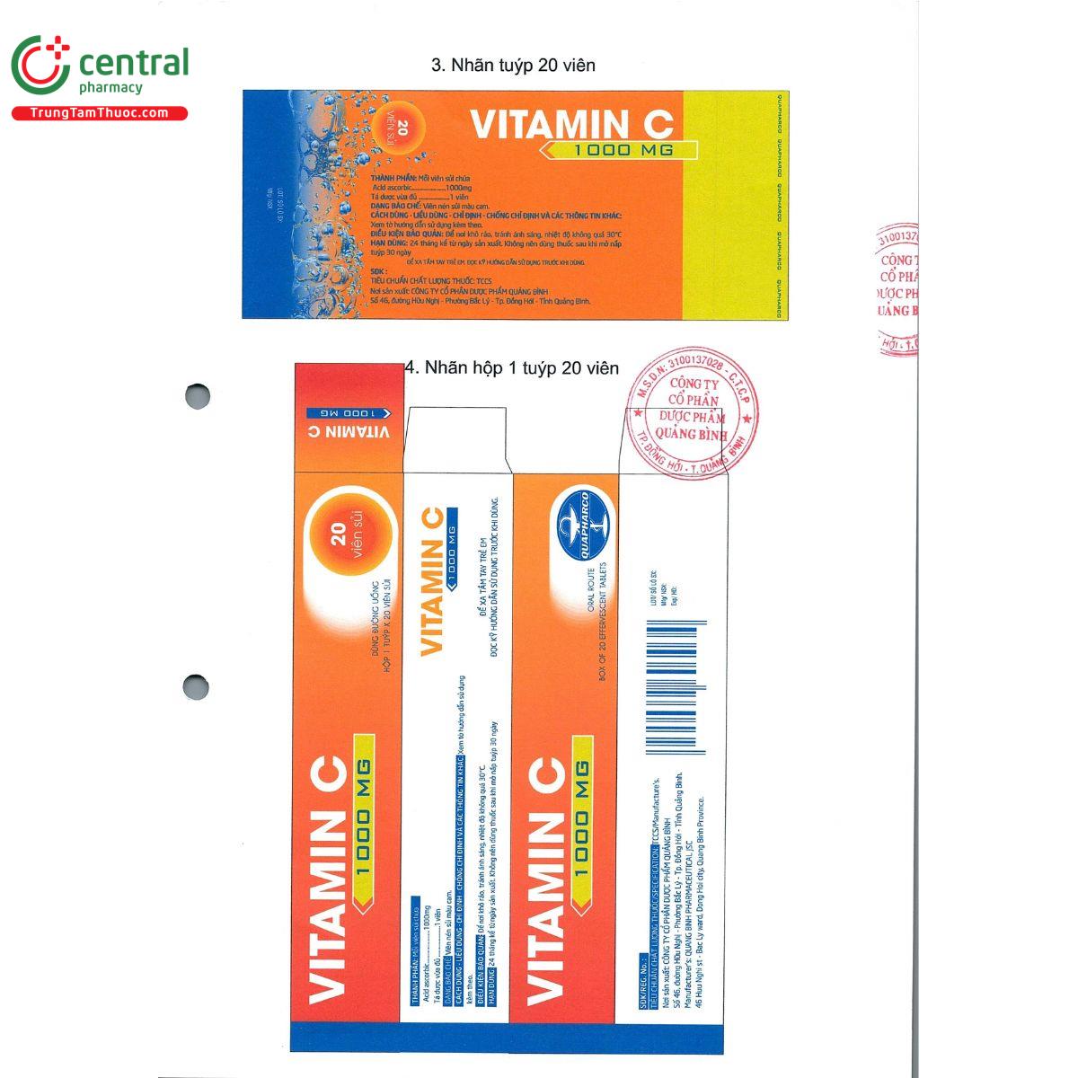 thuoc vitamin c 1000mg quapharco 4 M4020