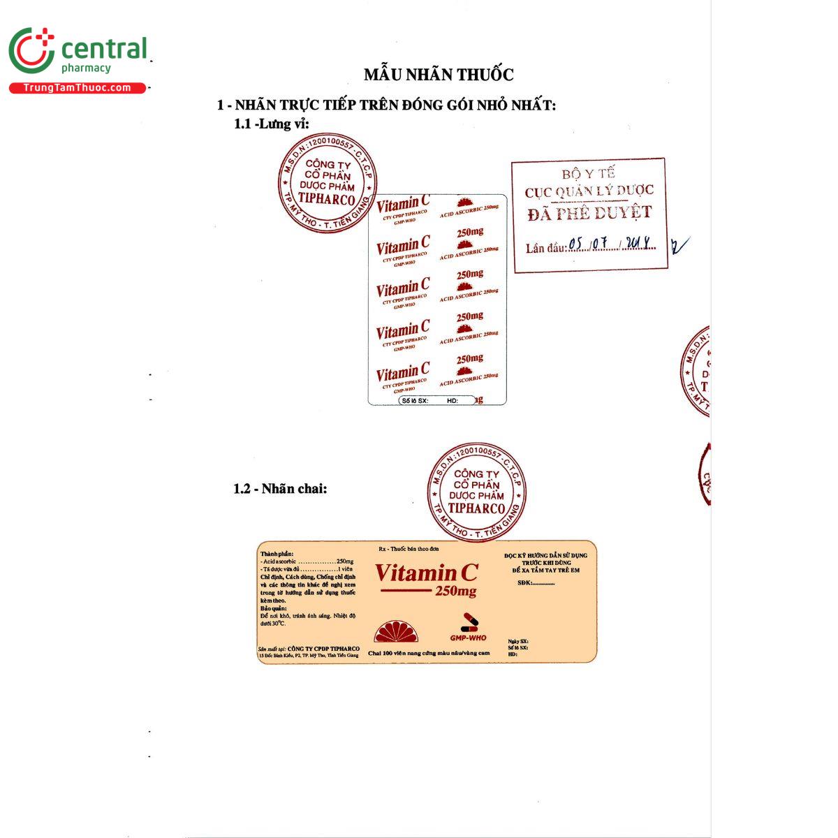 thuoc vitamin c 250mg tipharco 4 U8567 thuoc vitamin c 250mg tipharco 4 U8567