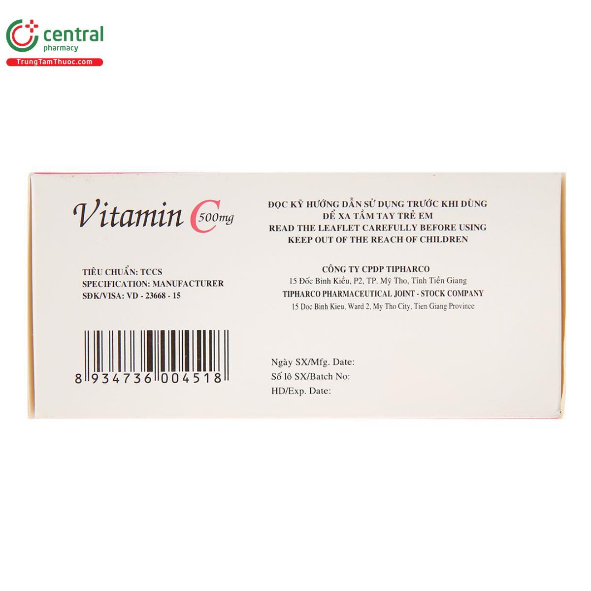 thuoc vitamin c 500mg tipharco 6 T8662