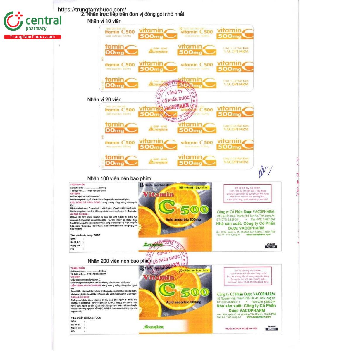 thuoc vitamin c 500mg vacopharm vien nen bao phim 5 L4122 thuoc vitamin c 500mg vacopharm vien nen bao phim 5 L4122