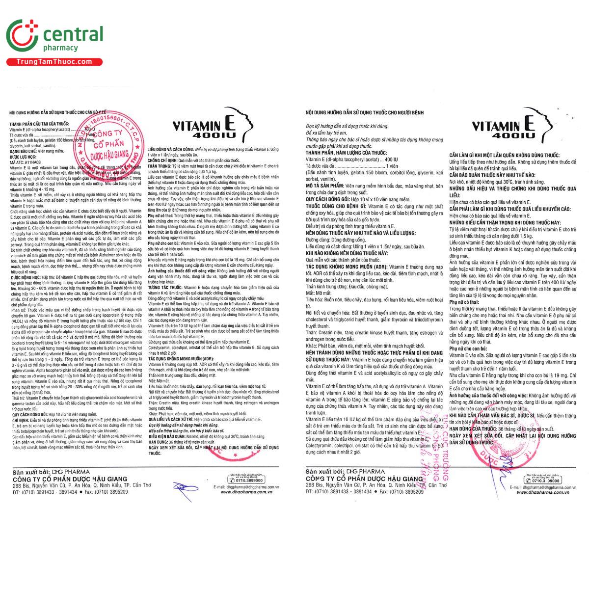 thuoc vitamin e 400iu dhg 6 V8257 thuoc vitamin e 400iu dhg 6 V8257