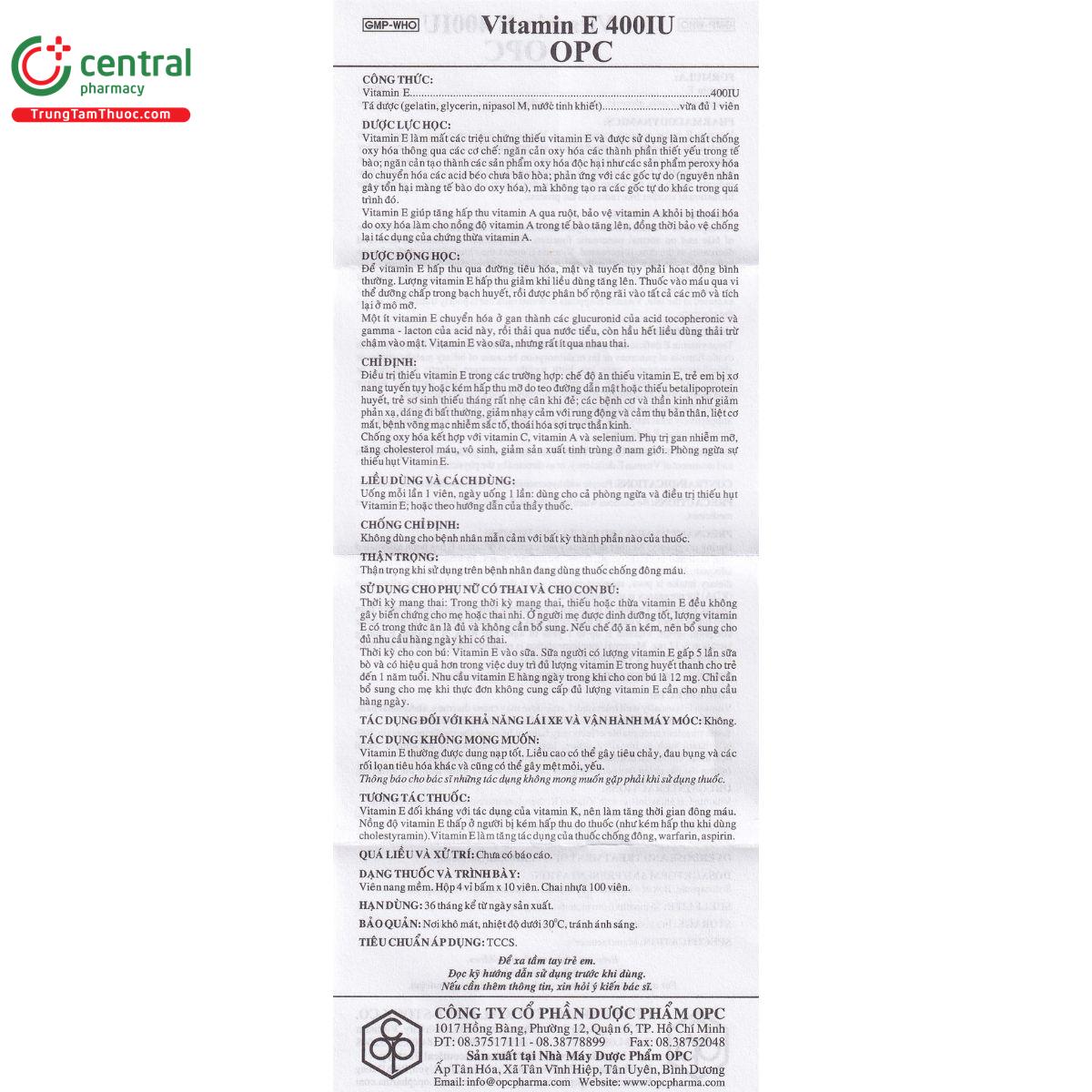 thuoc vitamin e 400iu opc 9 B0063 thuoc vitamin e 400iu opc 9 B0063