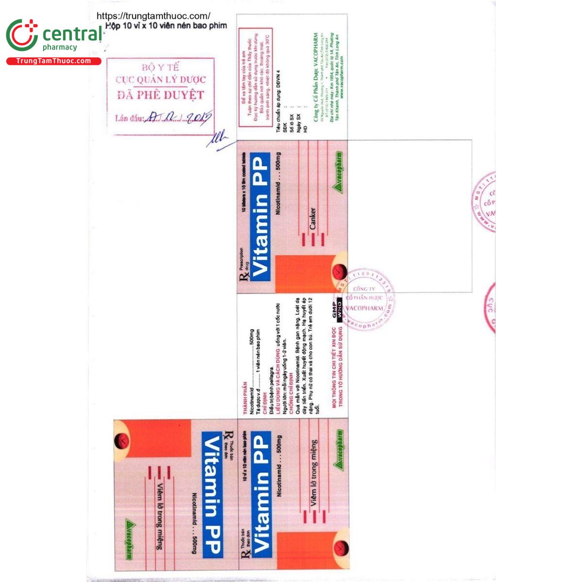 thuoc vitamin pp 500mg vacopharm vien nen bao phim 2 F2481