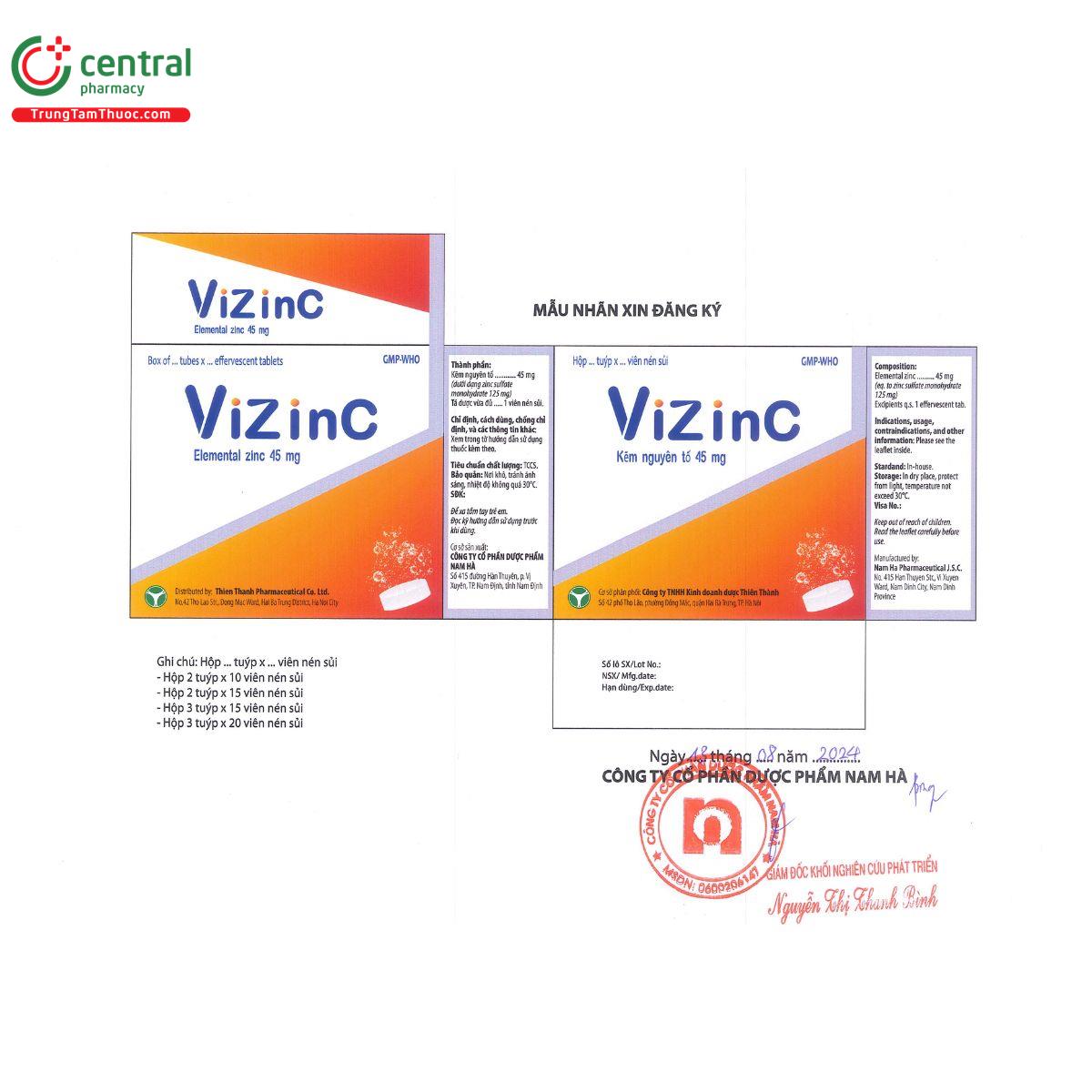 thuoc vizinc 3 S7180 thuoc vizinc 3 S7180