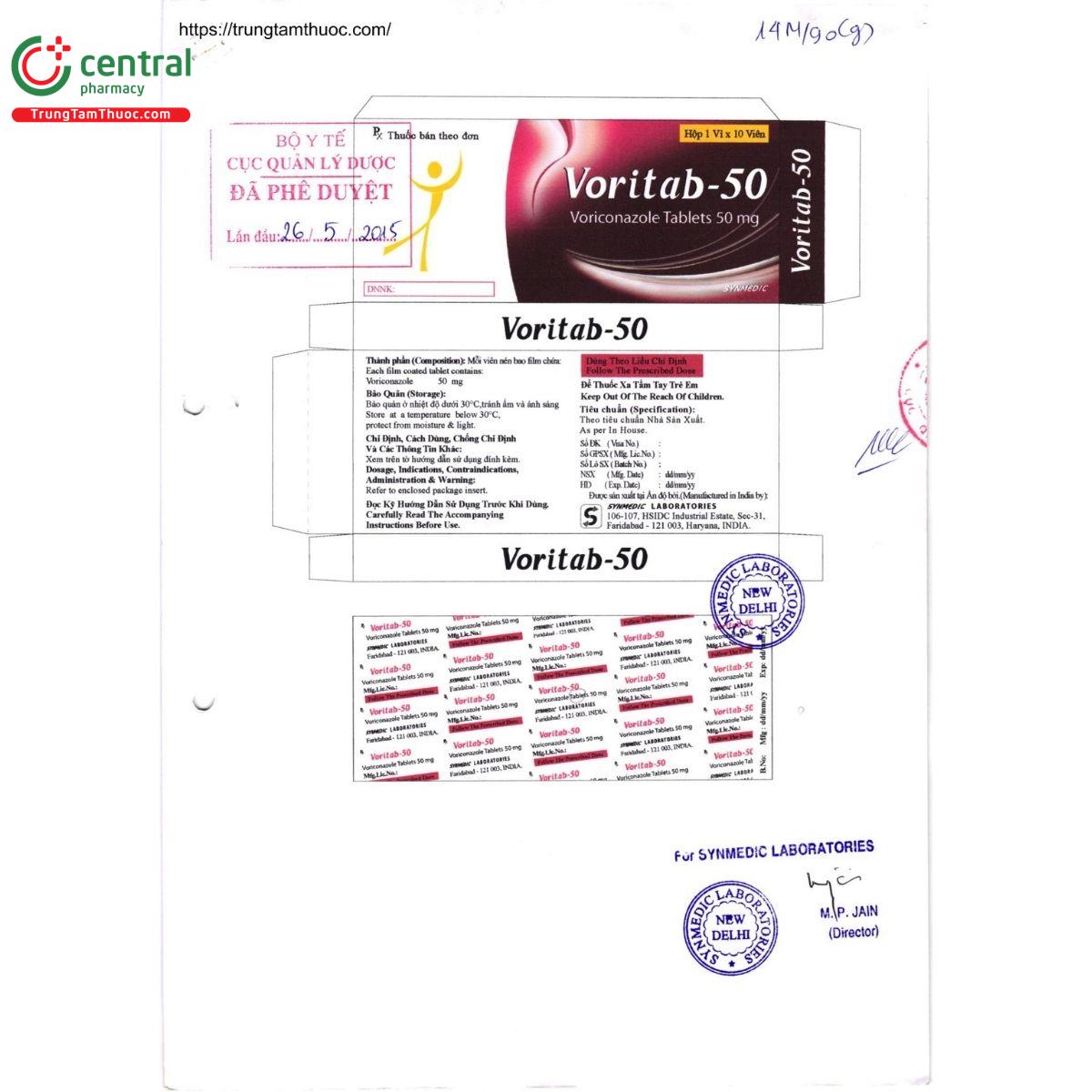 thuoc voritab 50mg 2 G2173 thuoc voritab 50mg 2 G2173