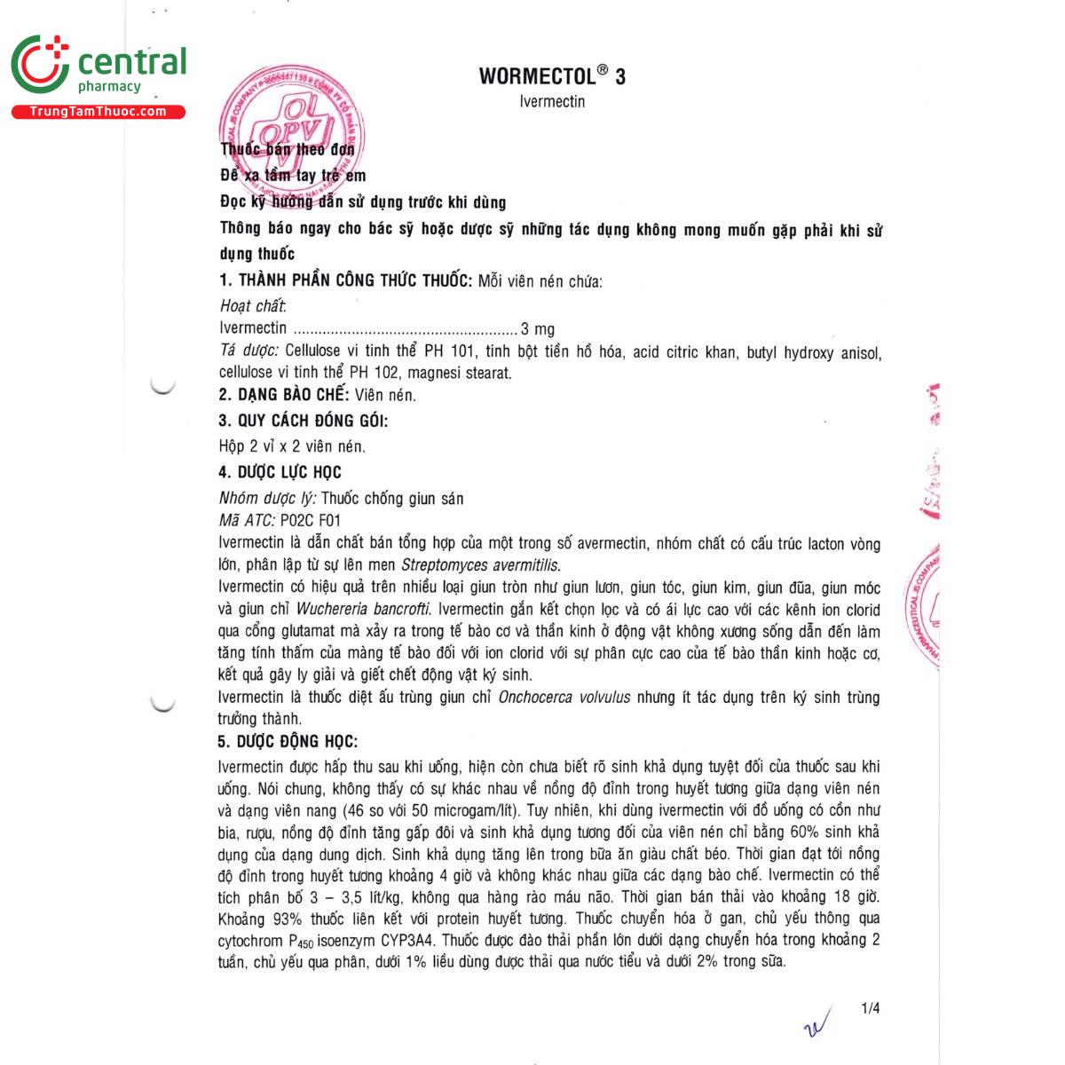 thuoc wormectol 3 3 I3141