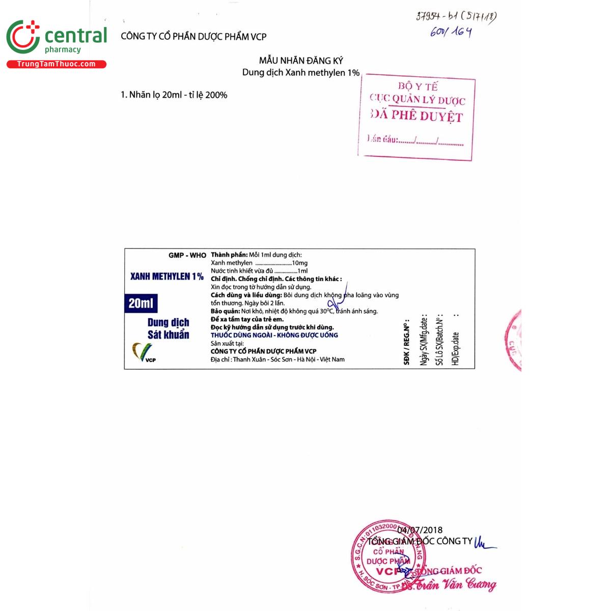 thuoc xanh methylen 1 vcp 3 N5388 thuoc xanh methylen 1 vcp 3 N5388