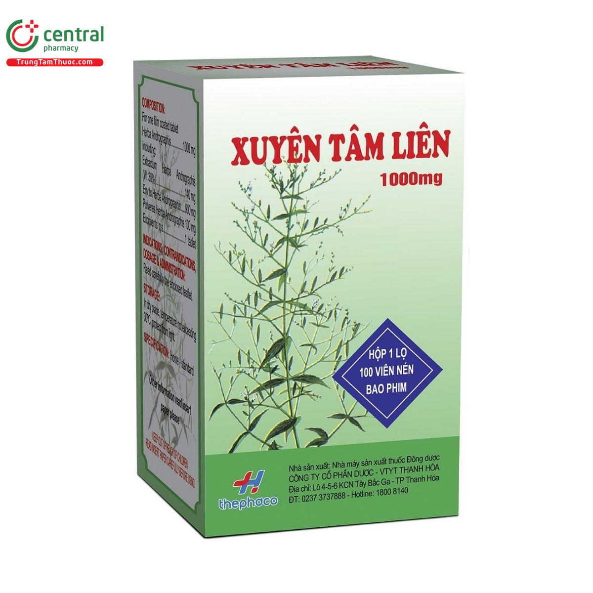 thuoc xuyen tam lien thephaco 2 J3358 thuoc xuyen tam lien thephaco 2 J3358