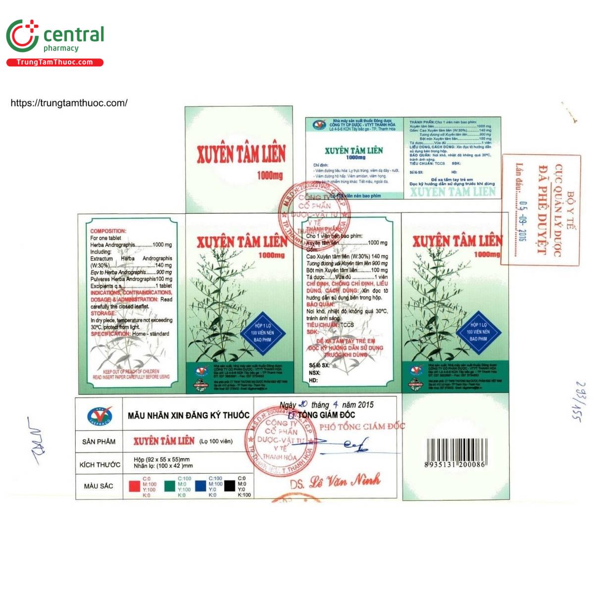 thuoc xuyen tam lien thephaco 4 S7075 thuoc xuyen tam lien thephaco 4 S7075