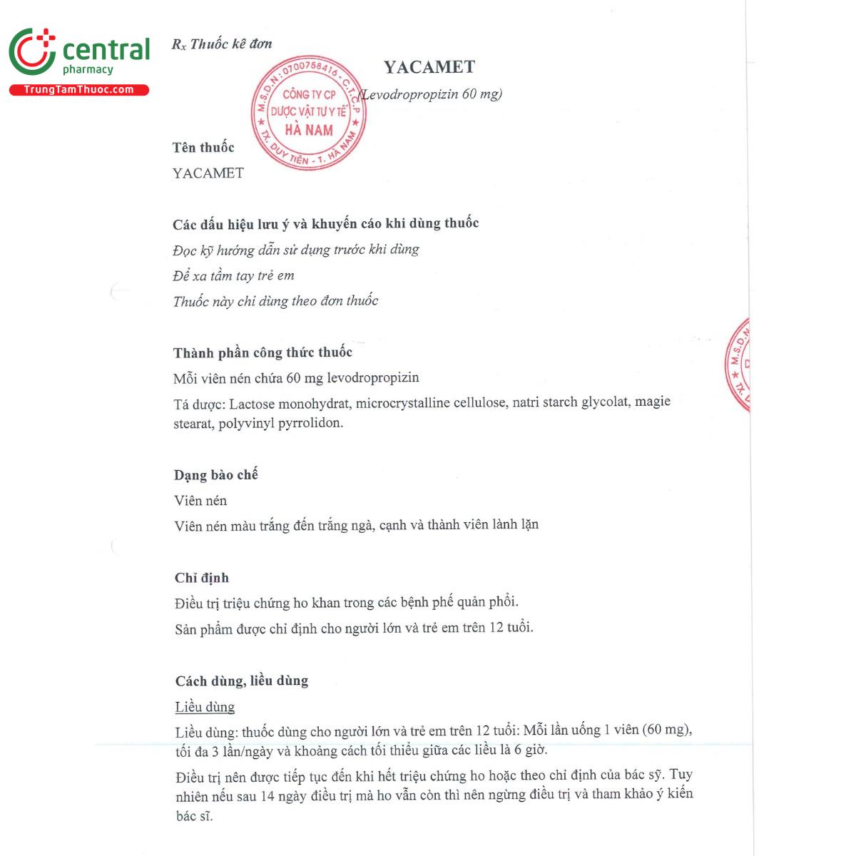 thuoc yacamet 60mg 5 P6786