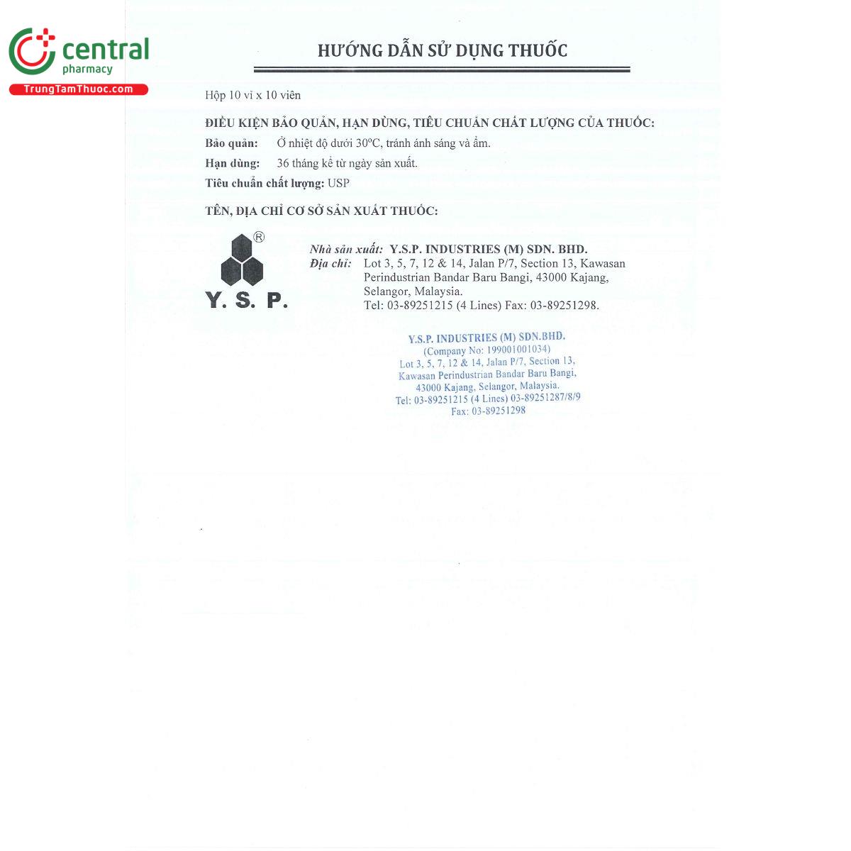 thuoc yspporo suppository 250mg 7 Q6316