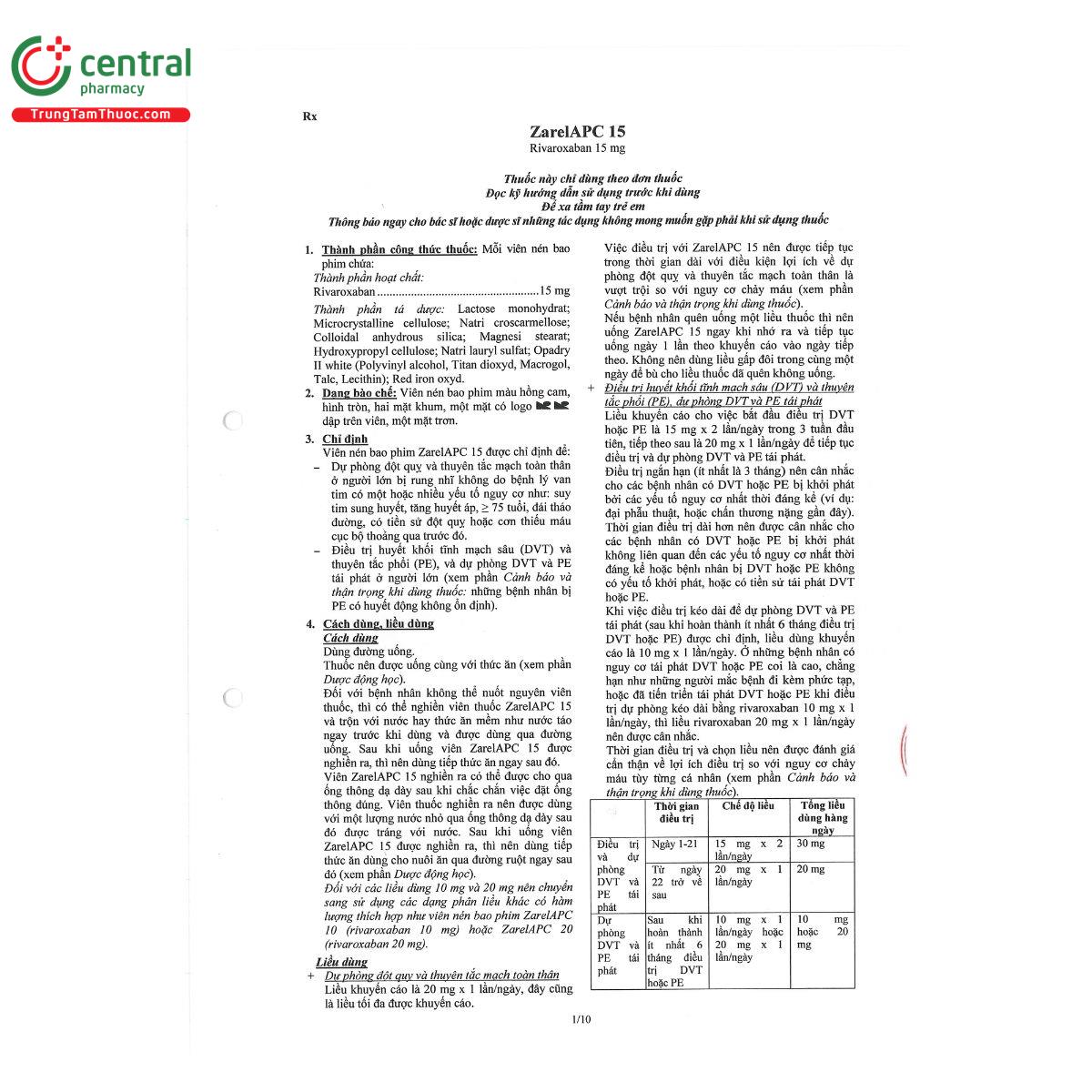 thuoc zarelapc 15 3 P6821