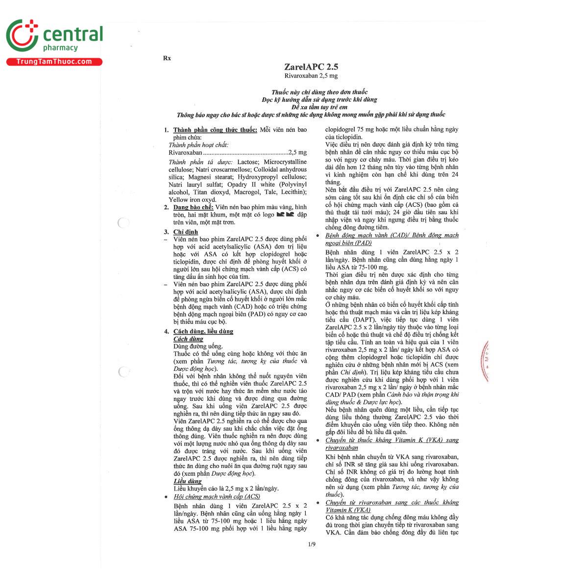 thuoc zarelapc 2 5 3 V8761