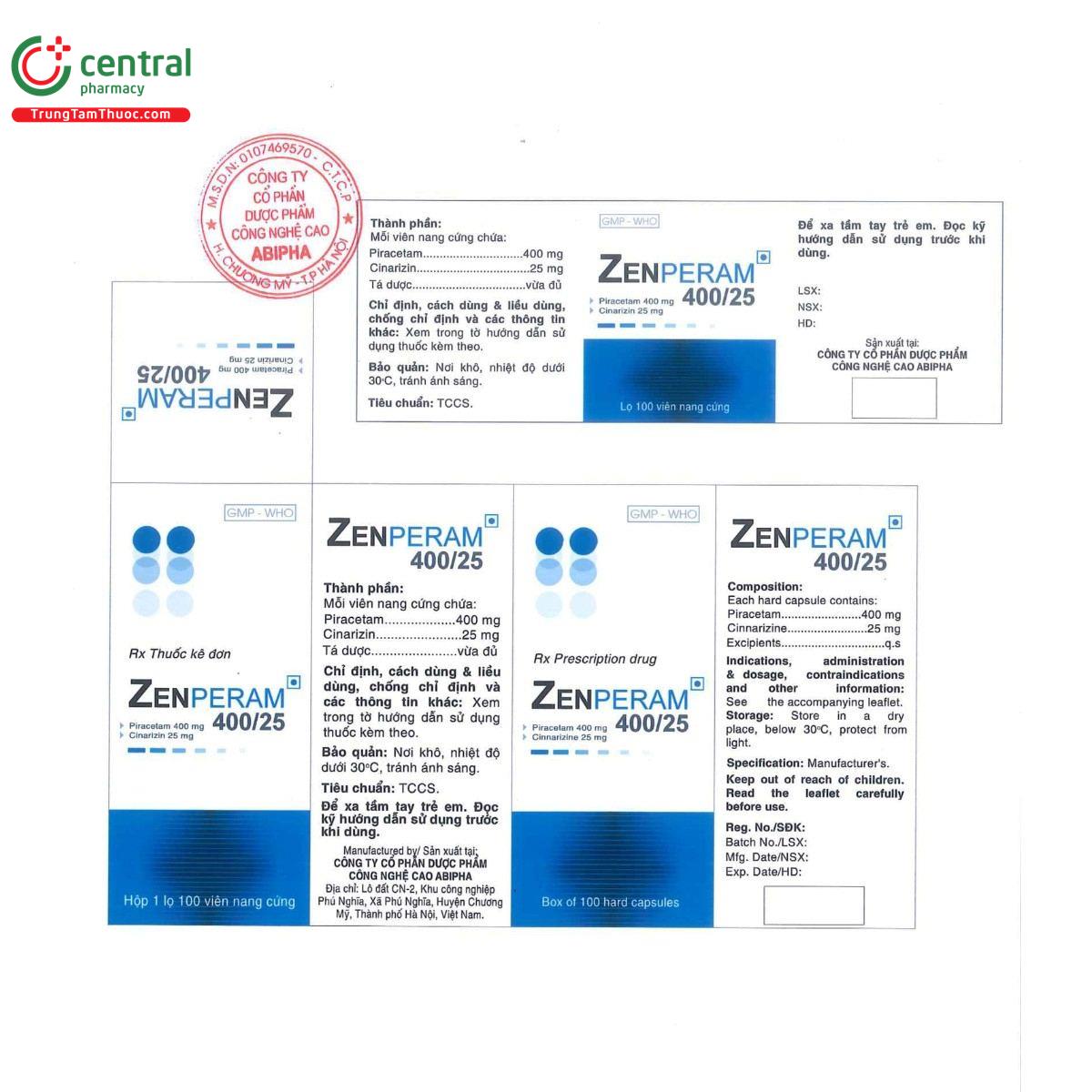 thuoc zenperam 400 25 3 T8112