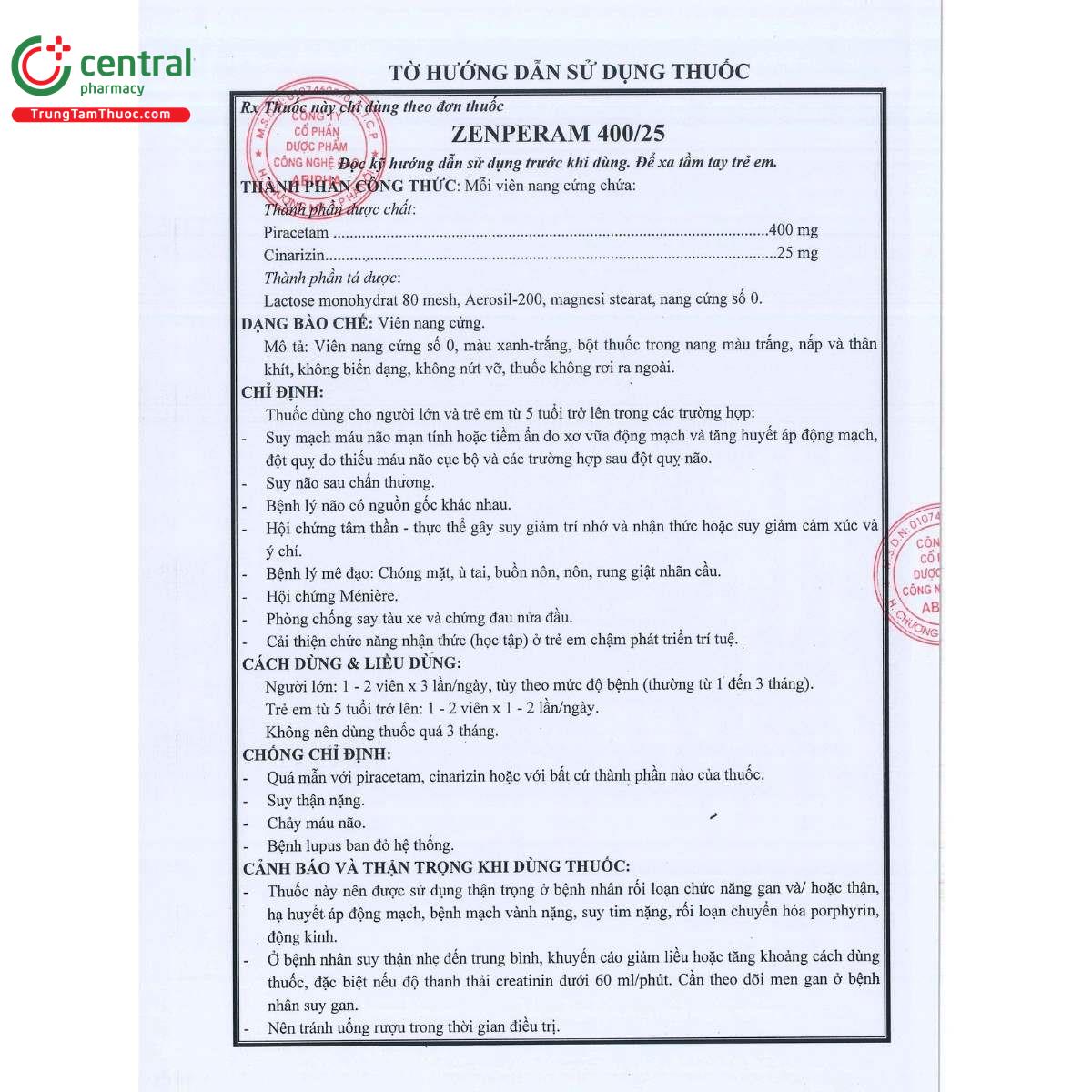 thuoc zenperam 400 25 8 B0771