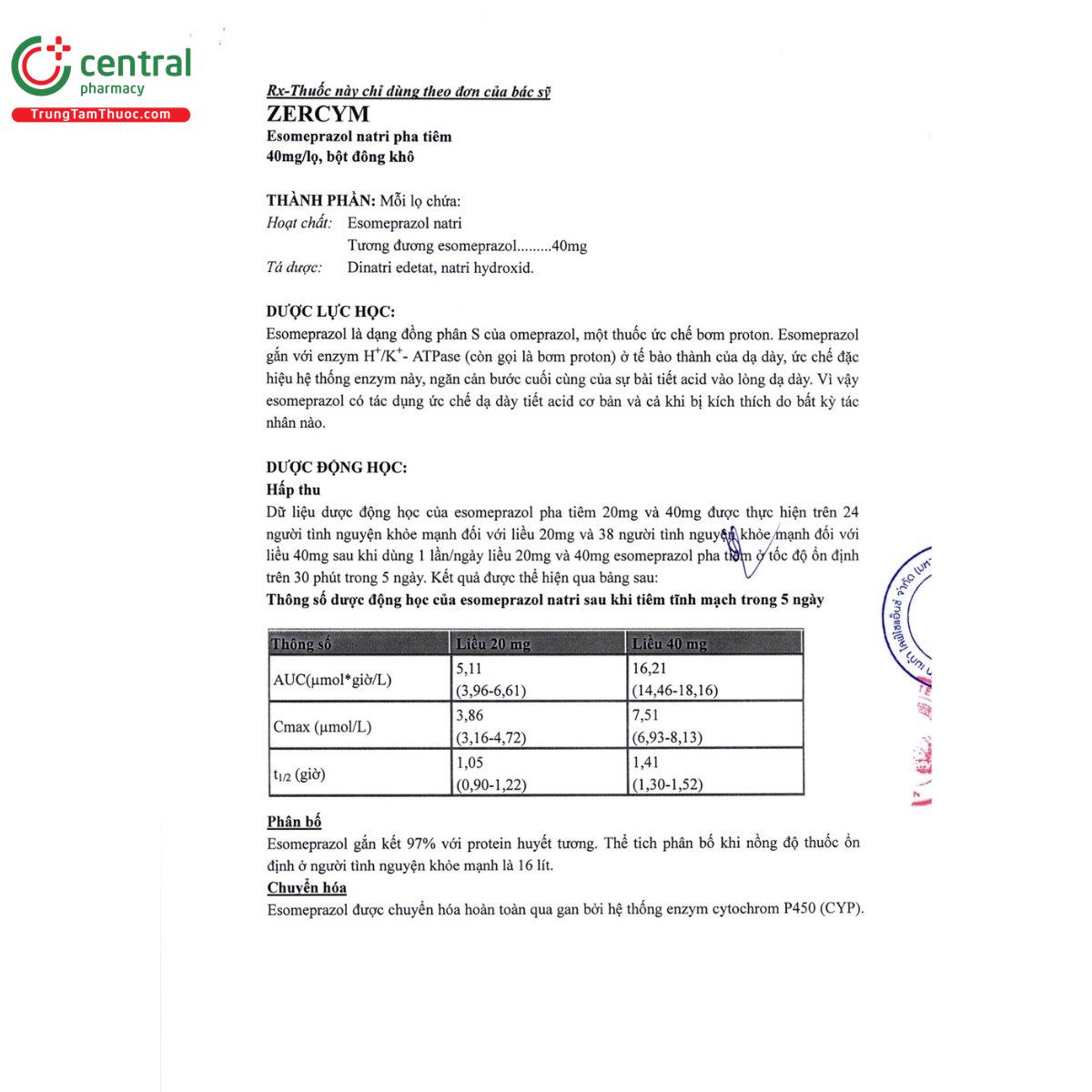 thuoc zercym 40mg 5 J3788 thuoc zercym 40mg 5 J3788