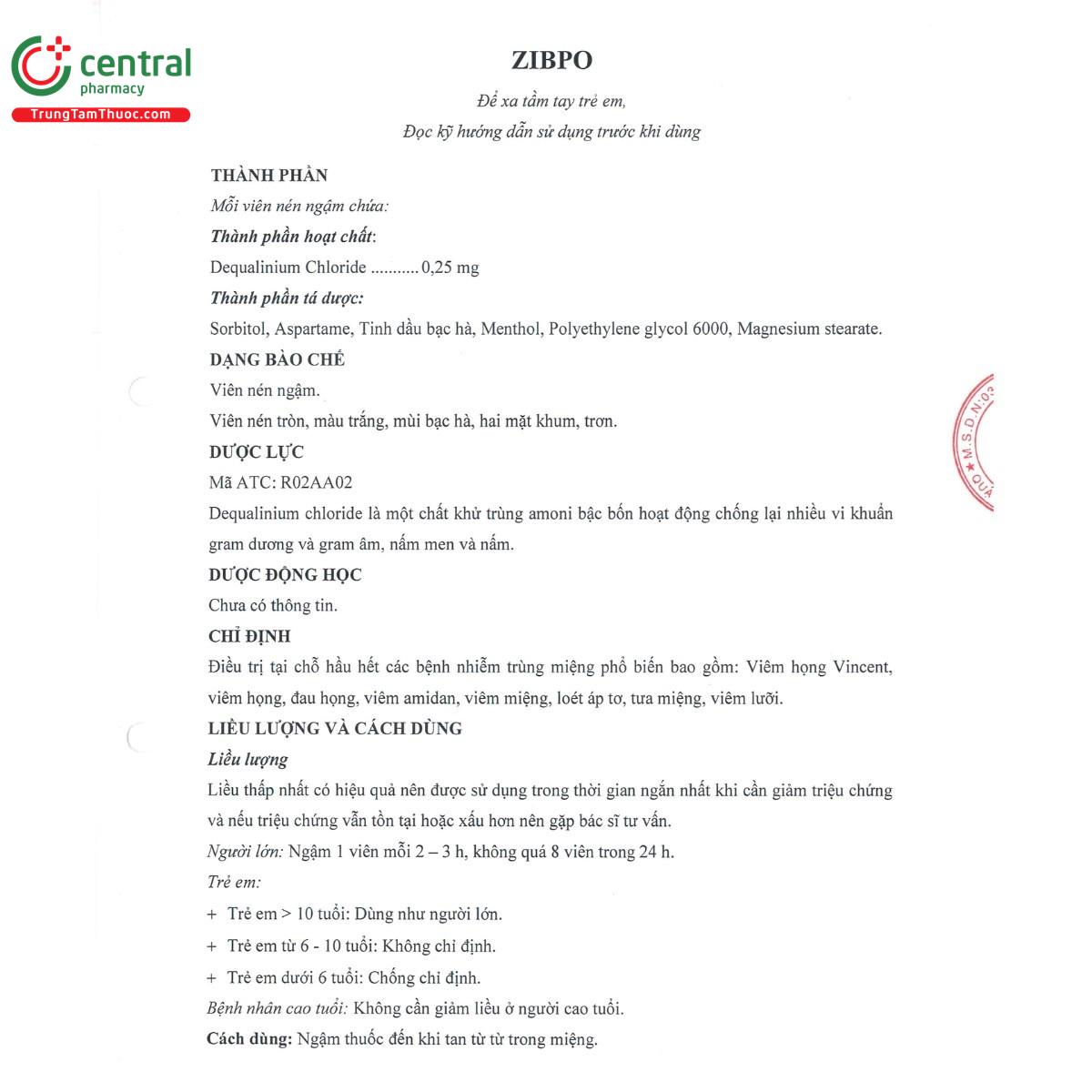 thuoc zibpo 025mg 5 M5111