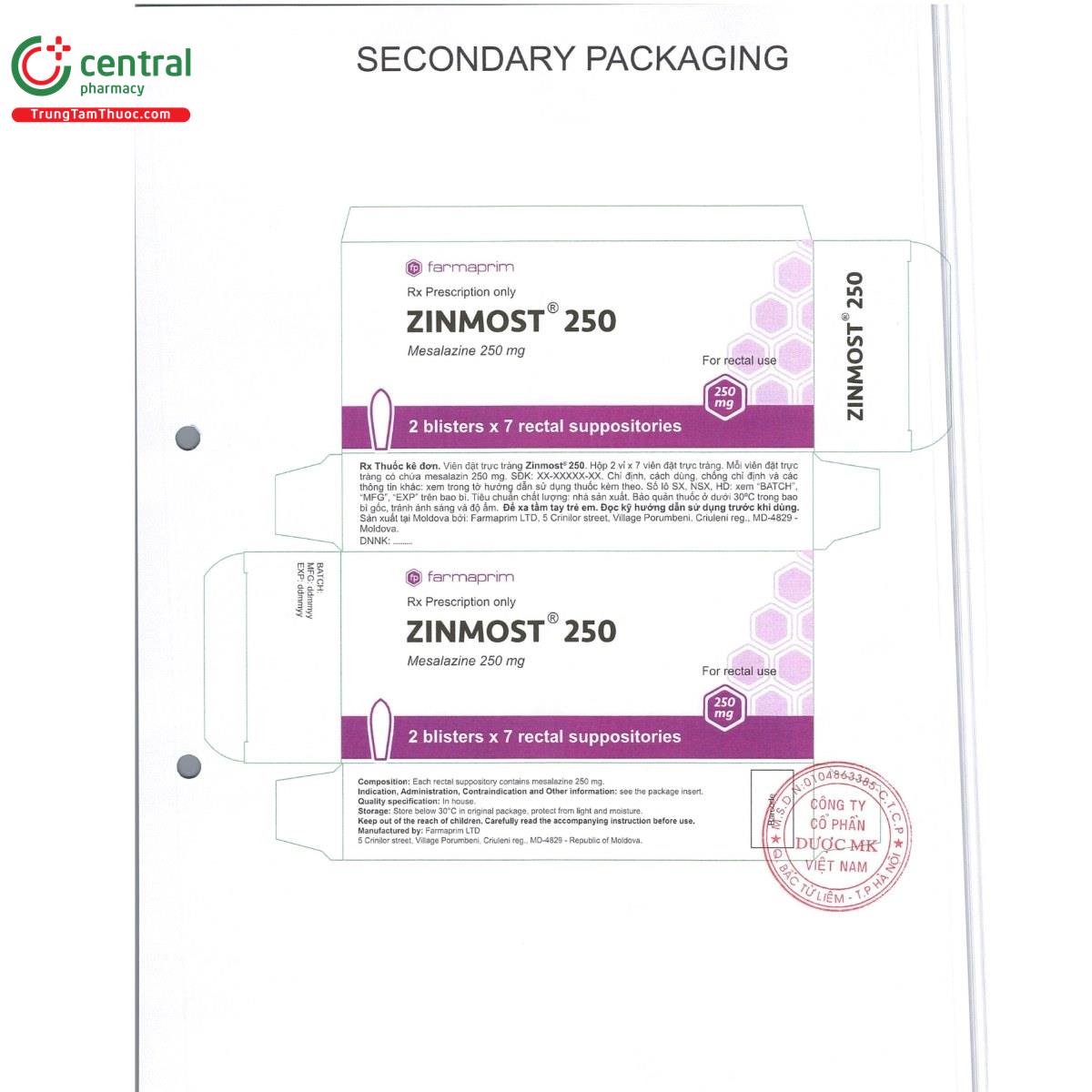 thuoc zinmost 250mg 1 G2116