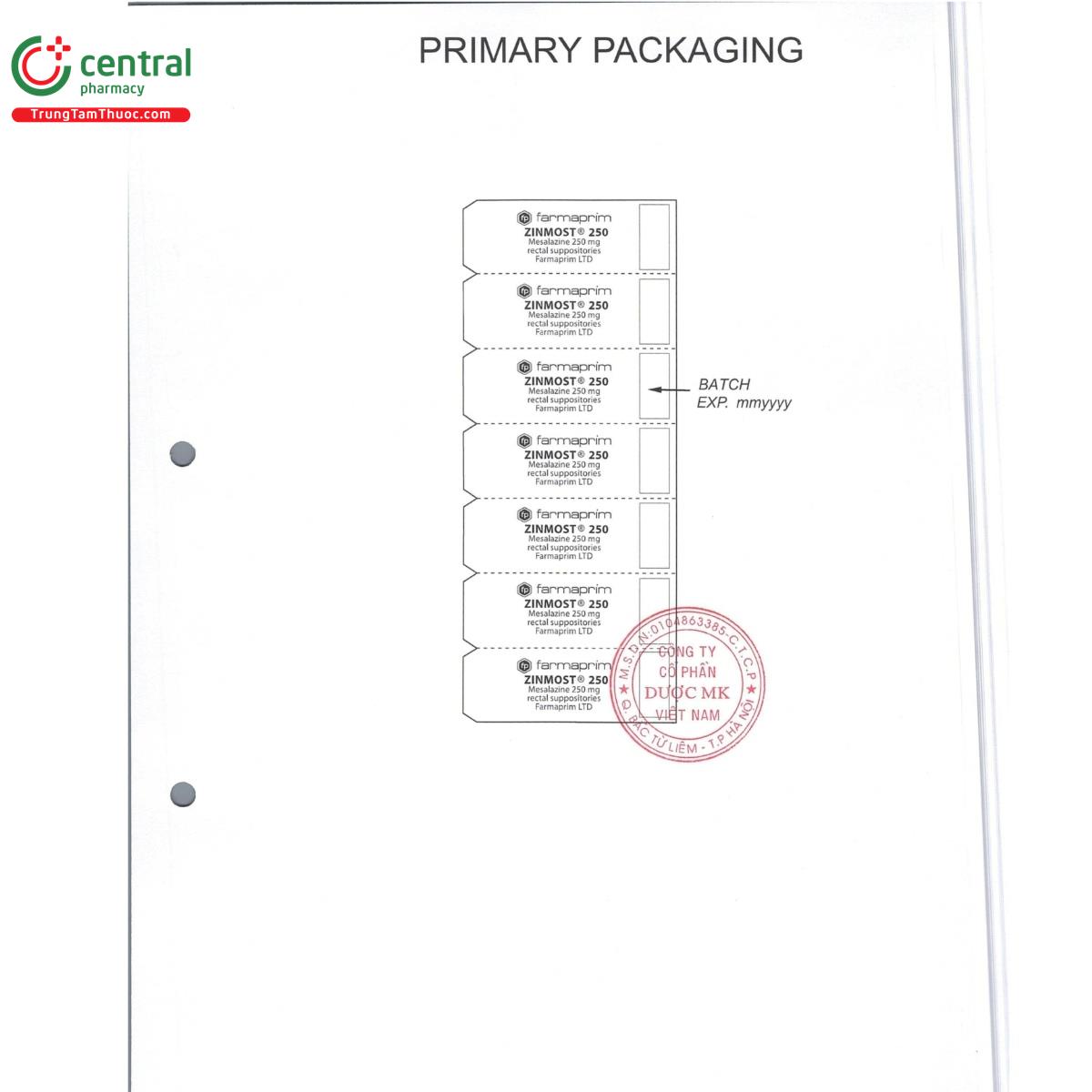thuoc zinmost 250mg 2 V8460