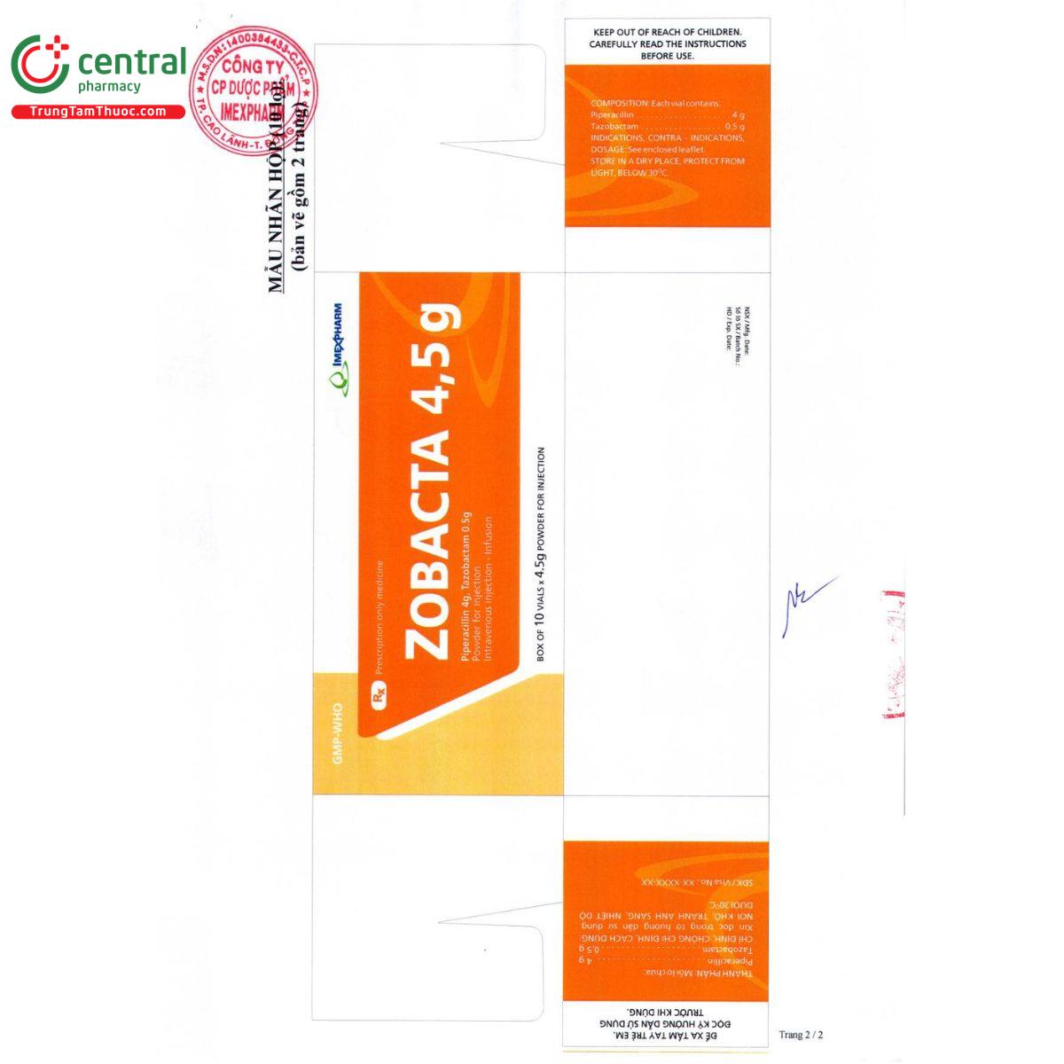 thuoc zobacta 4 5g 6 H3257 thuoc zobacta 4 5g 6 H3257