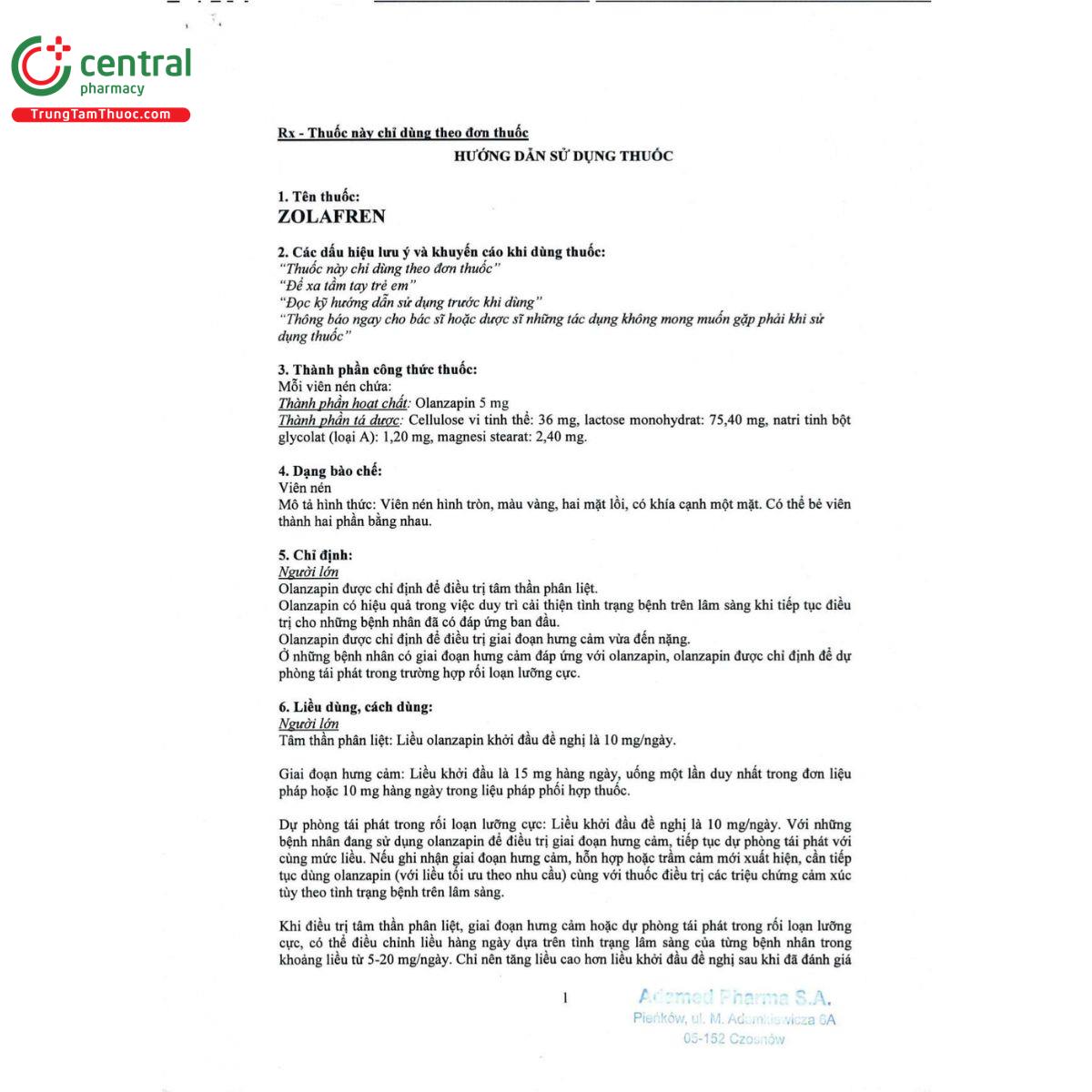 thuoc zolafren 5mg 8 C0656 thuoc zolafren 5mg 8 C0656