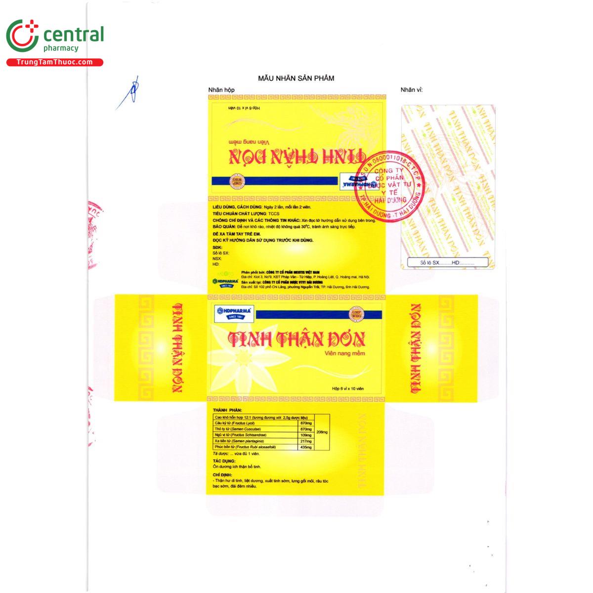 tinh than don hdpharma 11 B0716 tinh than don hdpharma 11 B0716