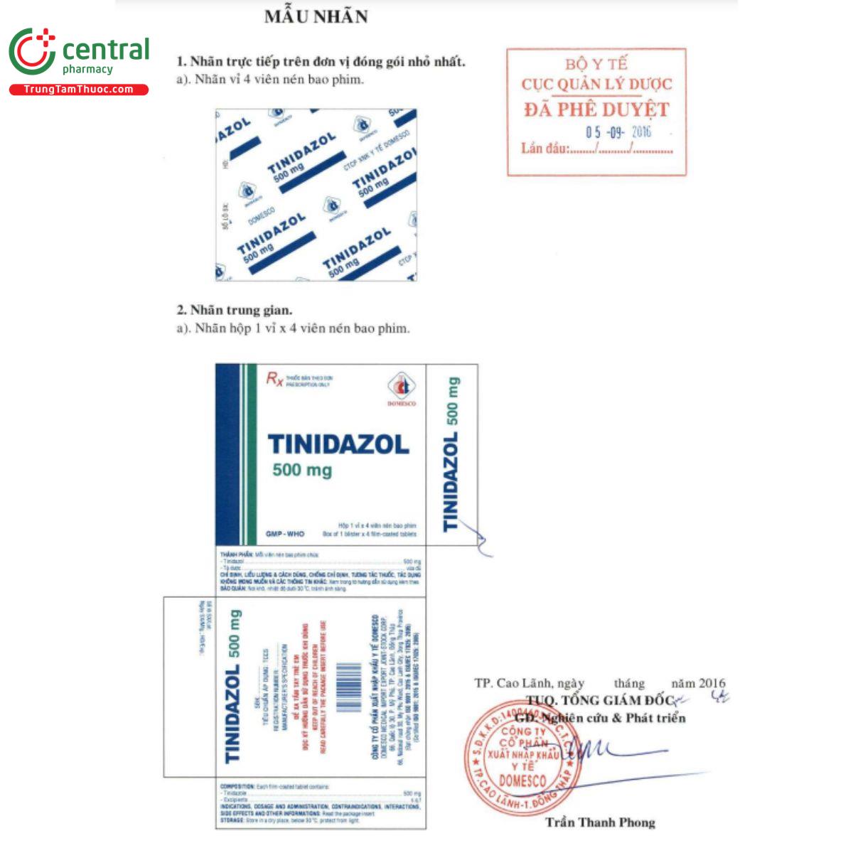 tinidazol 500mg domesco 5 M5135