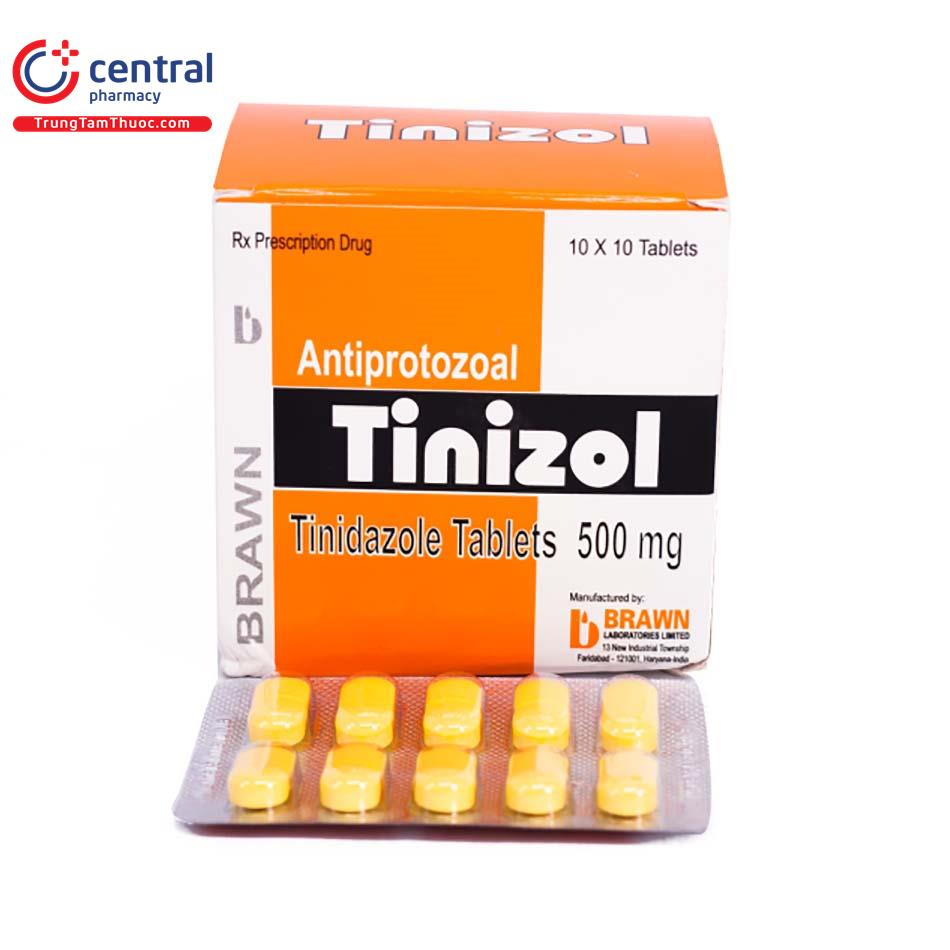 Thuốc Tinizol 500mg Brawn: tác dụng, chỉ định, tương tác thuốc