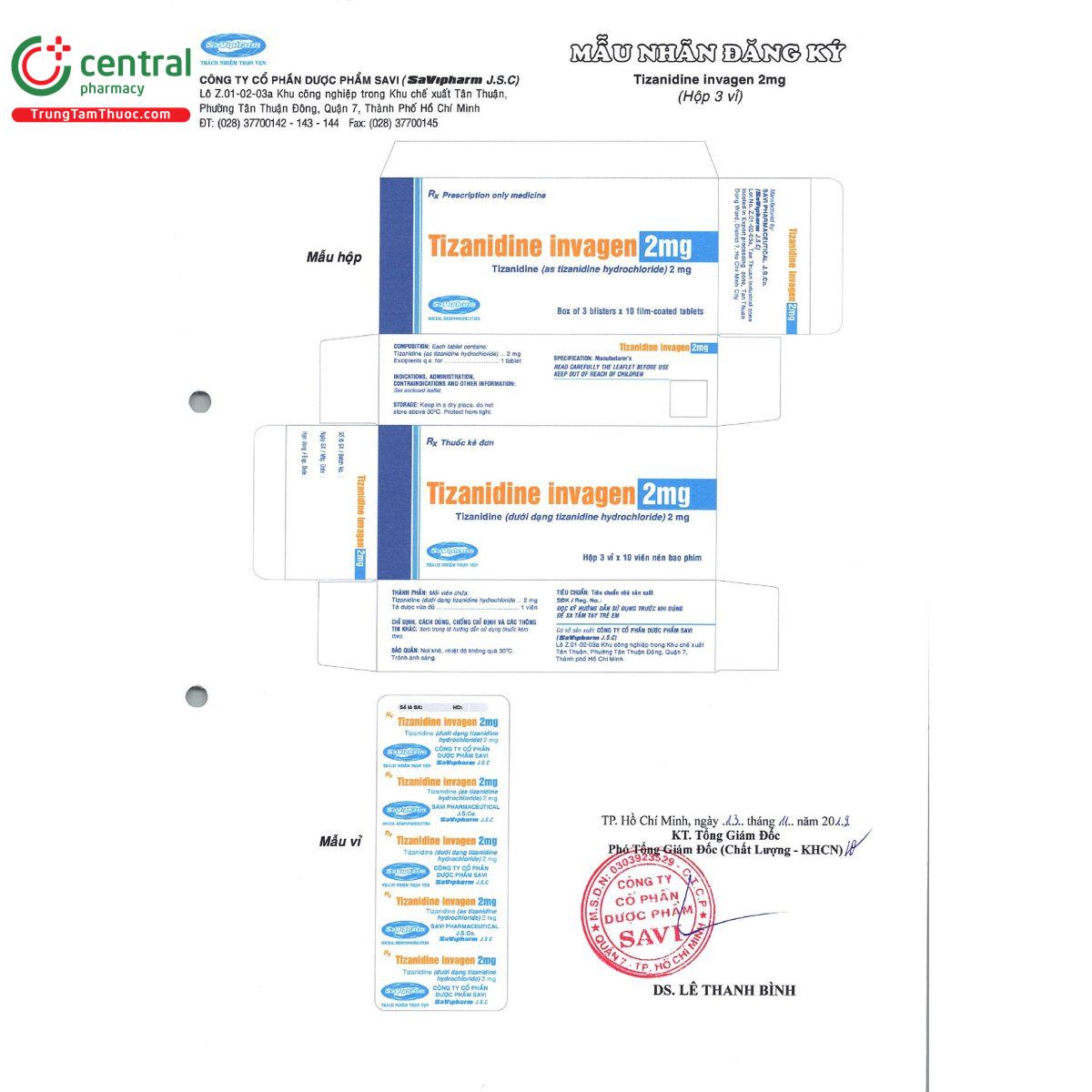tizanidine invagen 2mg 3 I3487