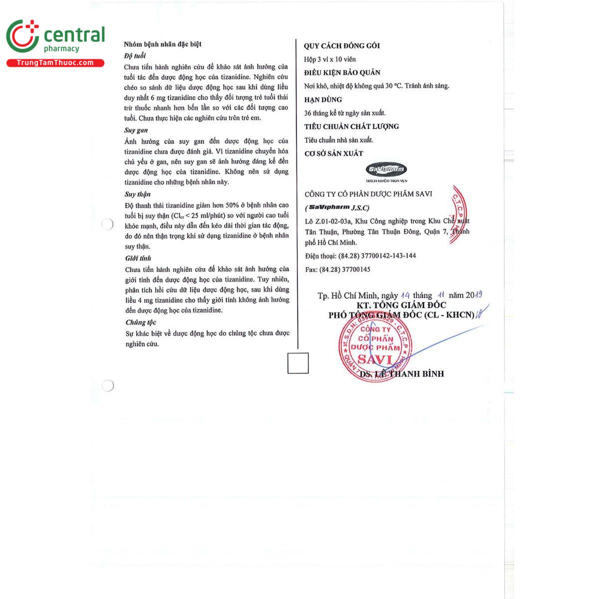 tizanidine invagen 2mg 8 L4488