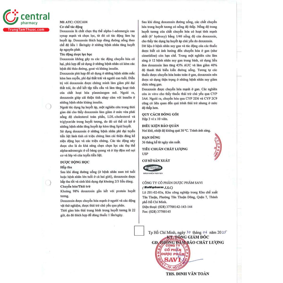 to hdsd savidoxaz 4mg trungtamthuoc 5 G2350 to hdsd savidoxaz 4mg trungtamthuoc 5 G2350