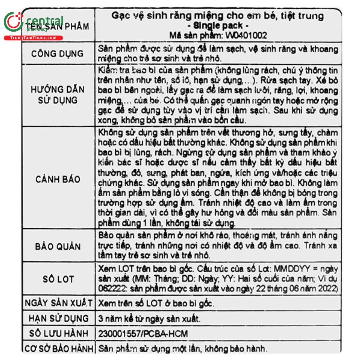to huong dan su dung gac rang mieng dacco mama baby trungtamthuoc K4485