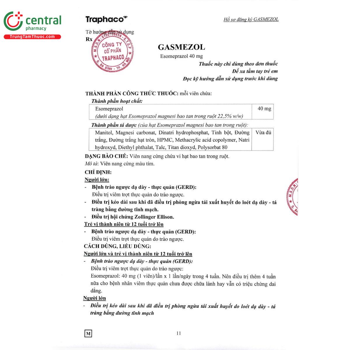 to huong dan su dung gasmezol 40mg 1 L4276 to huong dan su dung gasmezol 40mg 1 L4276